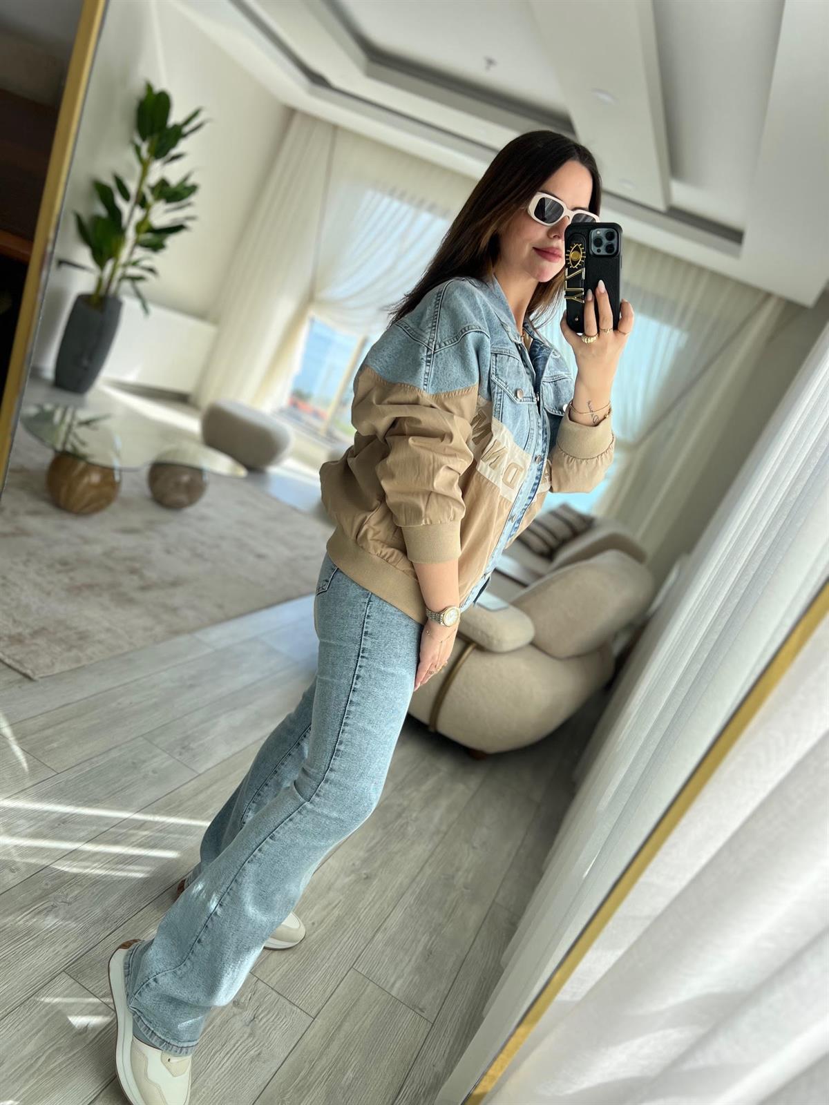 9619 Denim Ceket CAMEL