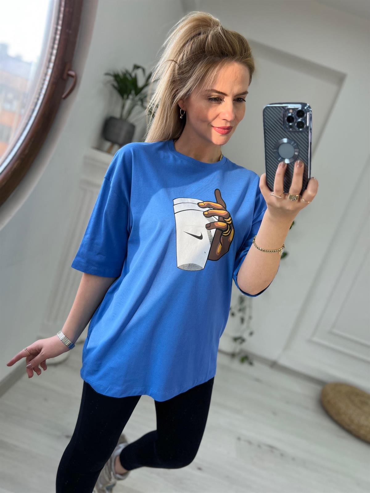 Bardak Baskılı Tshirt SAKS