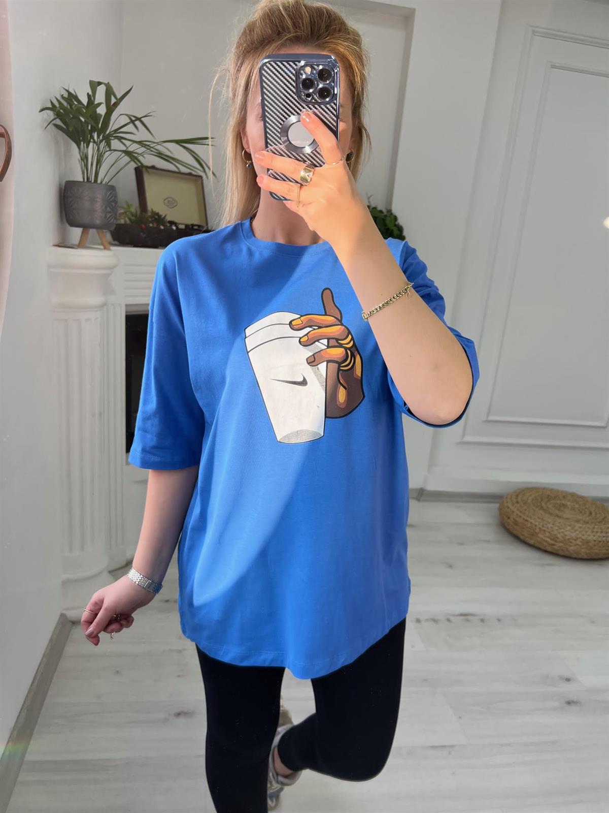 Bardak Baskılı Tshirt SAKS