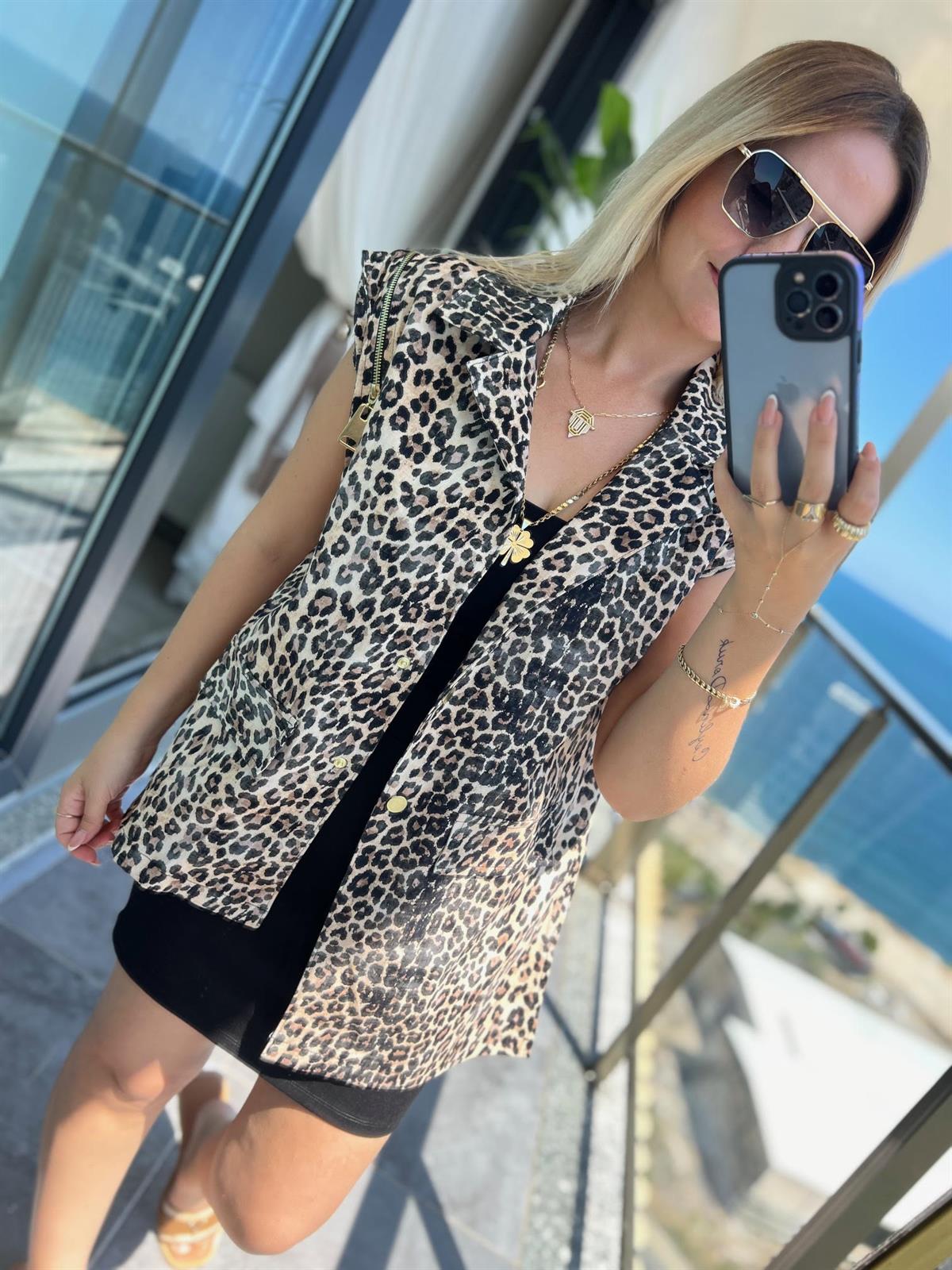 Bebe Leopar Yelek LEOPAR