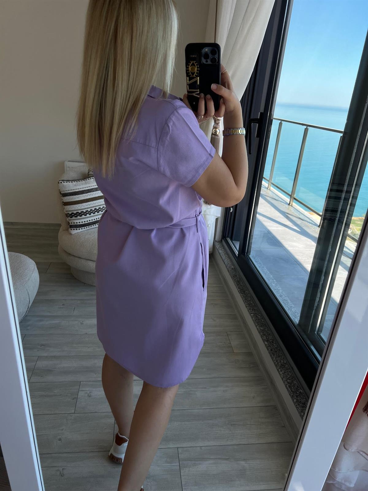 Cepli Elbise LİLA