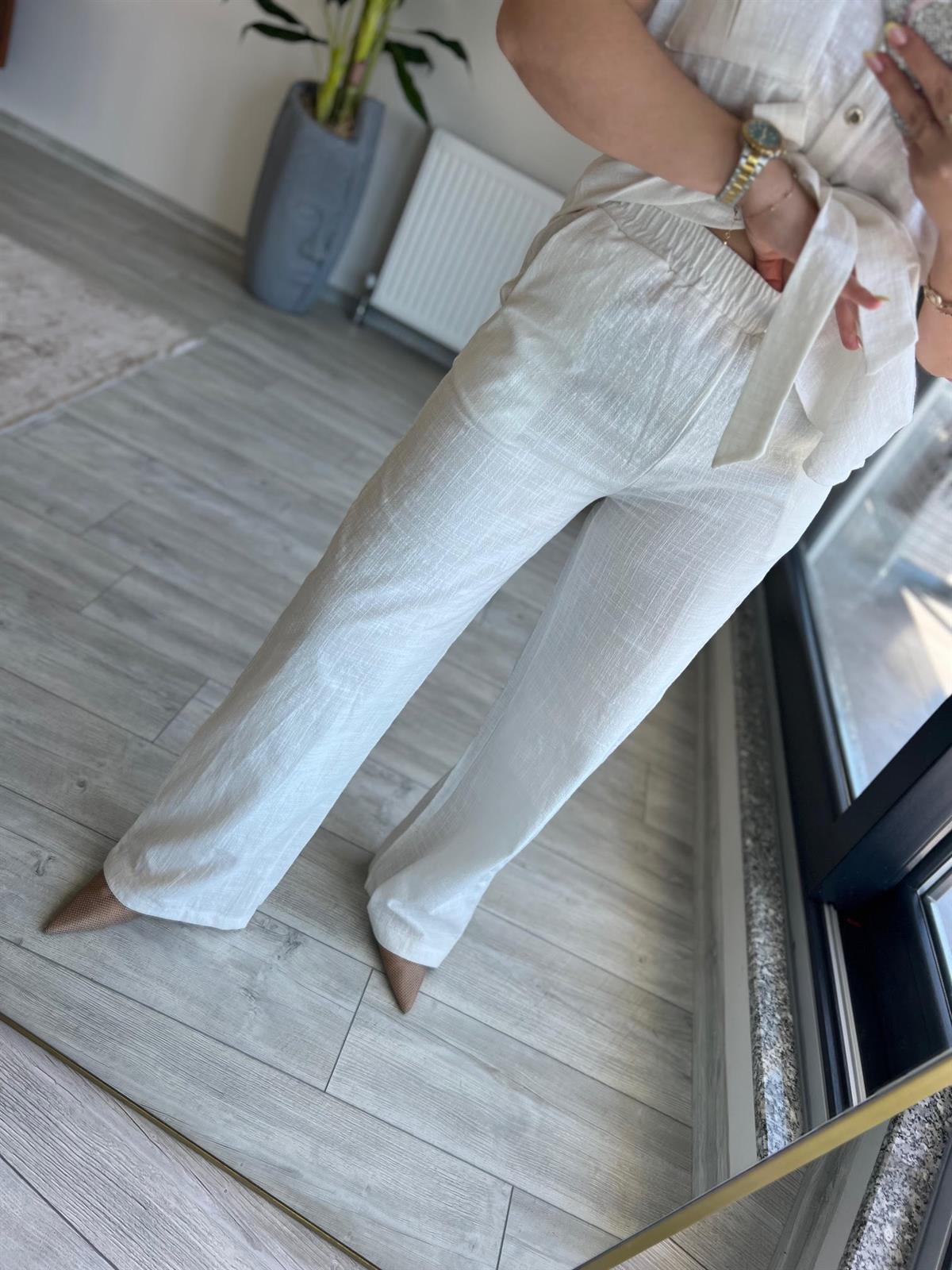 Çıtçıtlı Kısa Kollu Takım BEYAZ