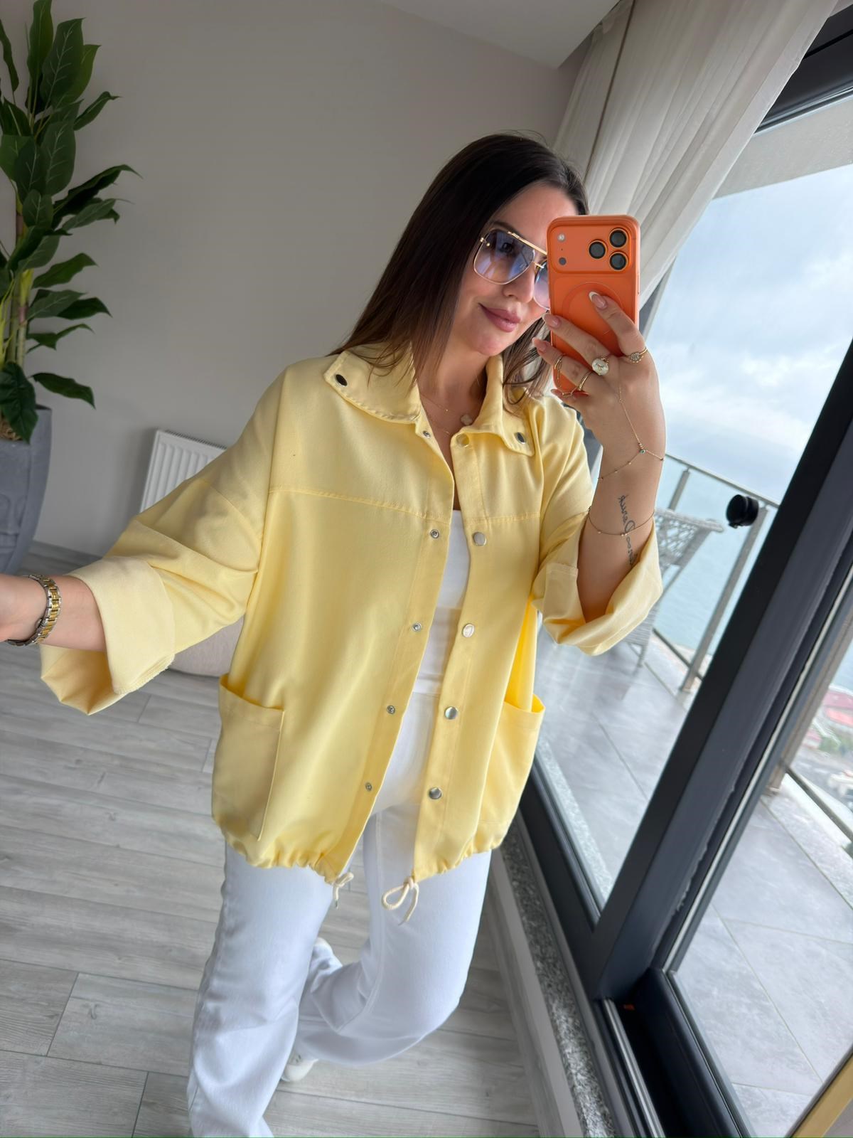 Gabardin Ceket SARI