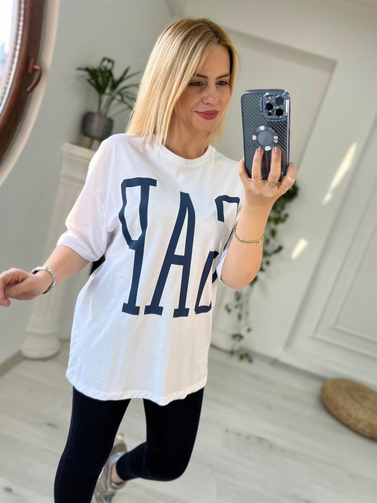 GAP Baskılı Basic Tshirt BEYAZ