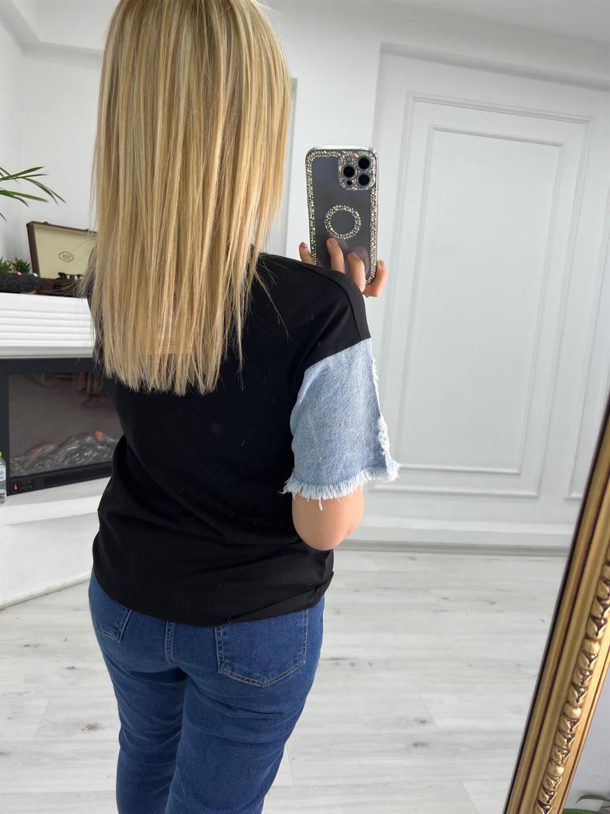 Jean Cepli Tshirt SİYAH