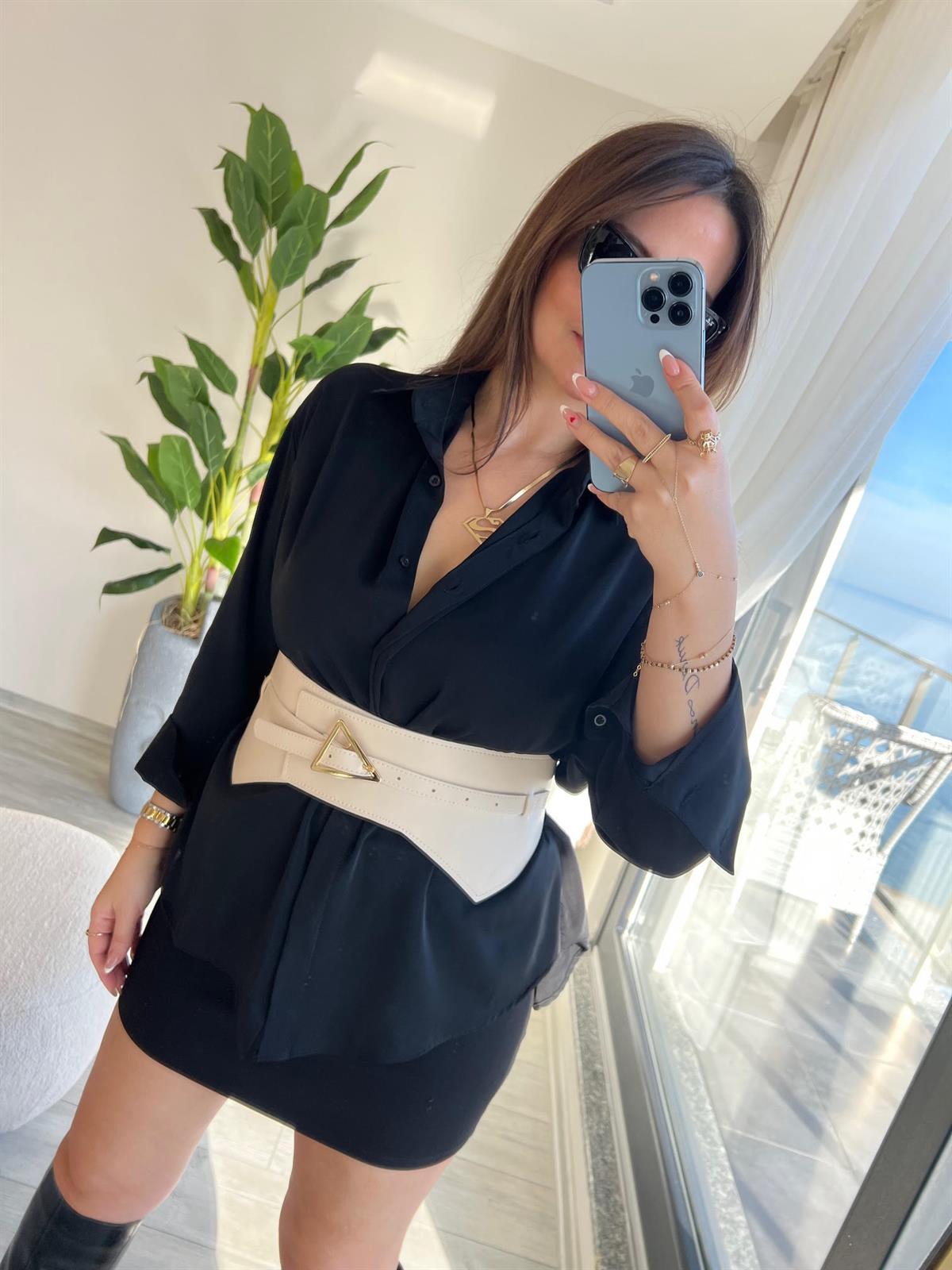 Kalın Vizon Deri Kemer VİZON