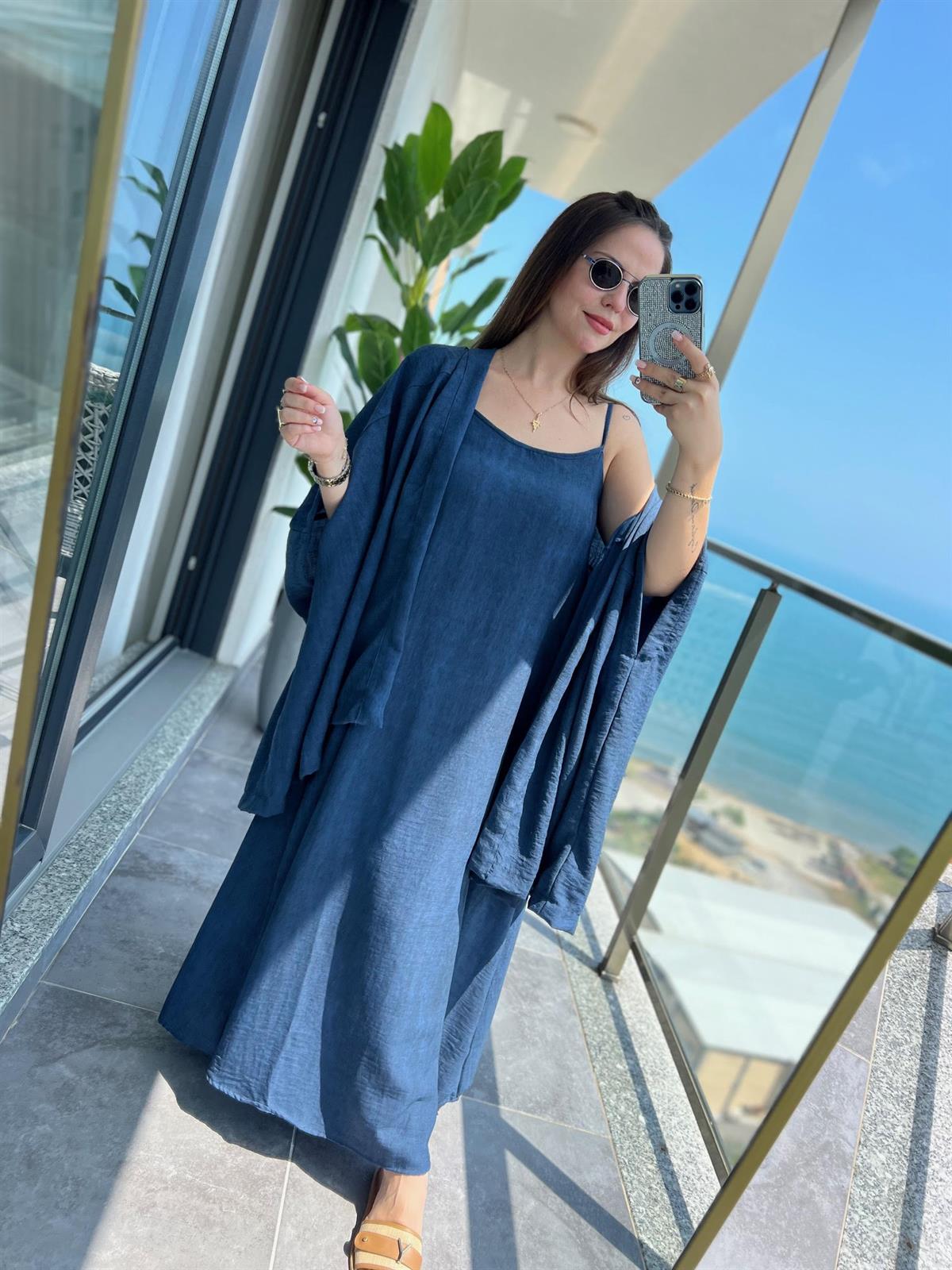 Kimono Elbise Takım LACİVERT