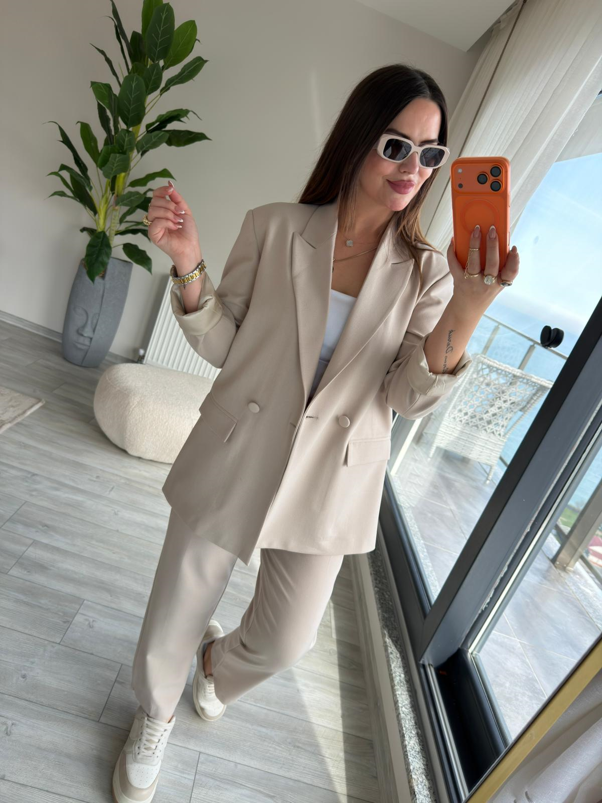 Pantalon Ceket Takım BEJ