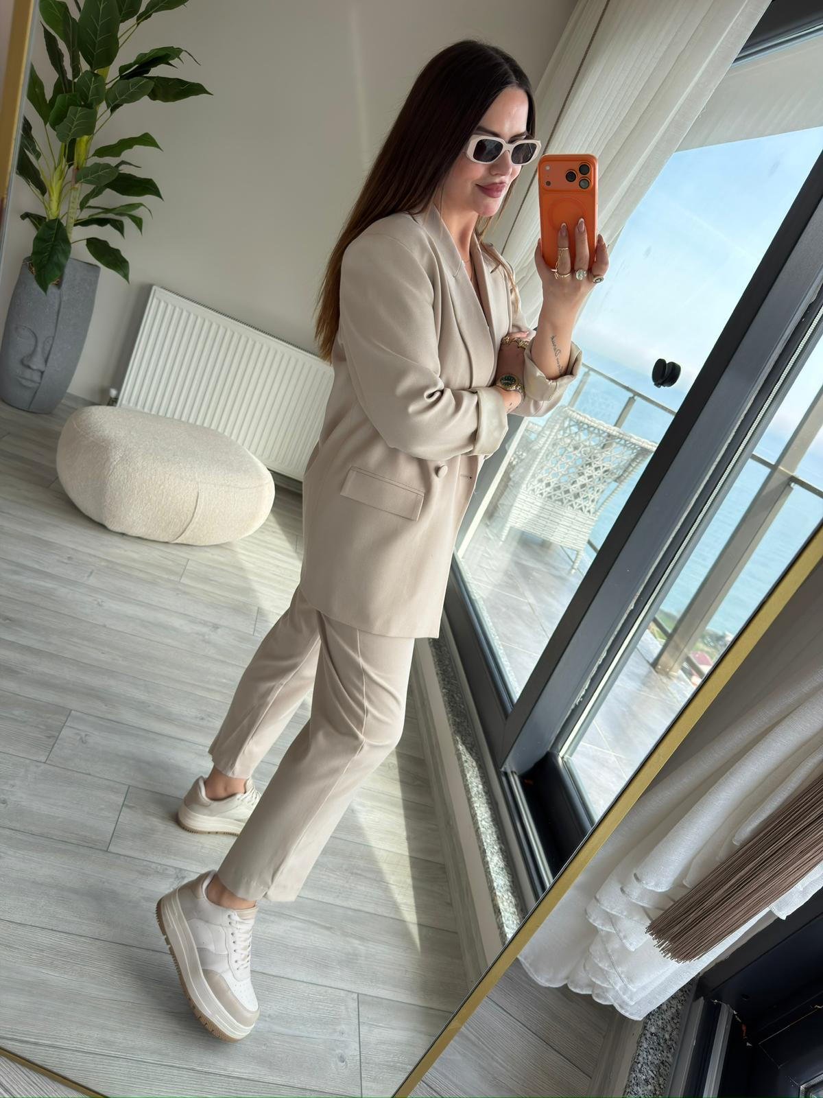Pantalon Ceket Takım BEJ