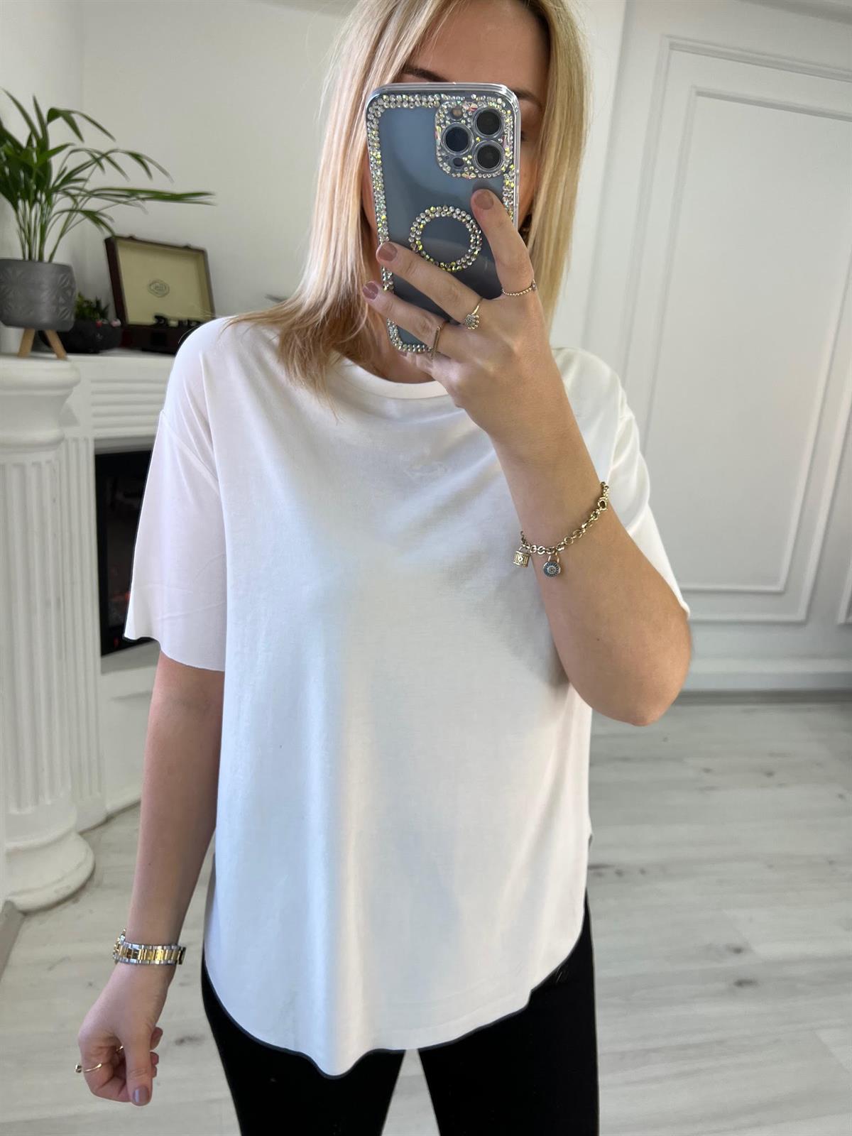 Tiril Kısa Kollu Tshirt EKRU