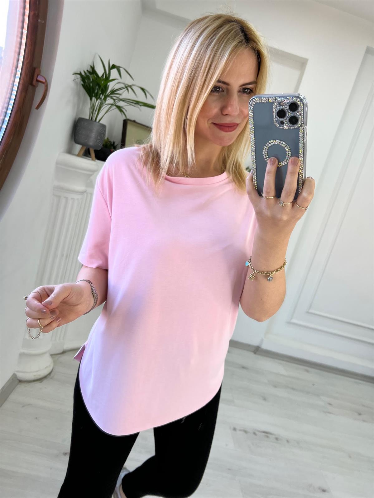 Tiril Kısa Kollu Tshirt PUDRA