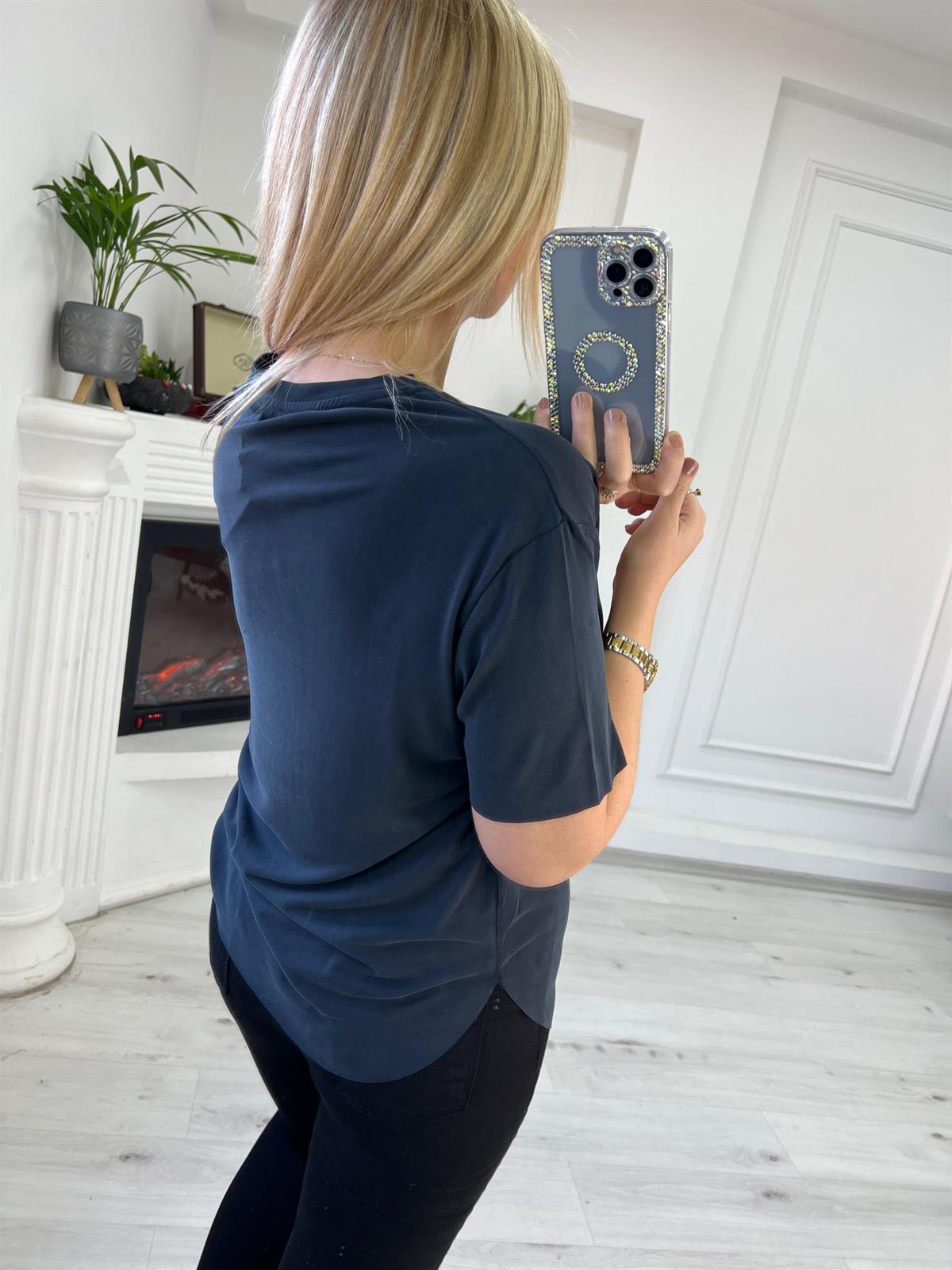 Tiril Kısa Kollu Tshirt SİYAH