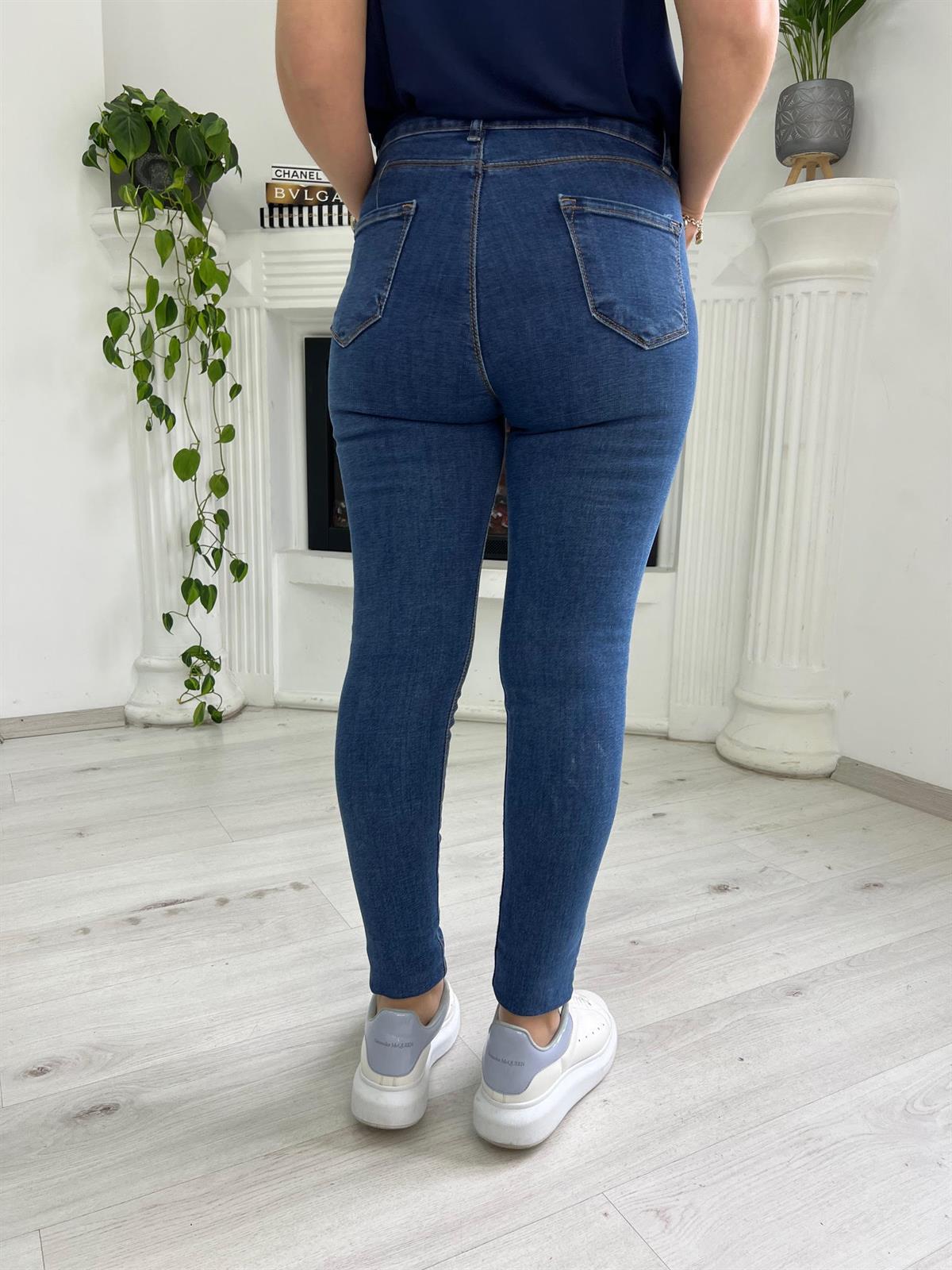 Yüksek Bel Jean MAVİ