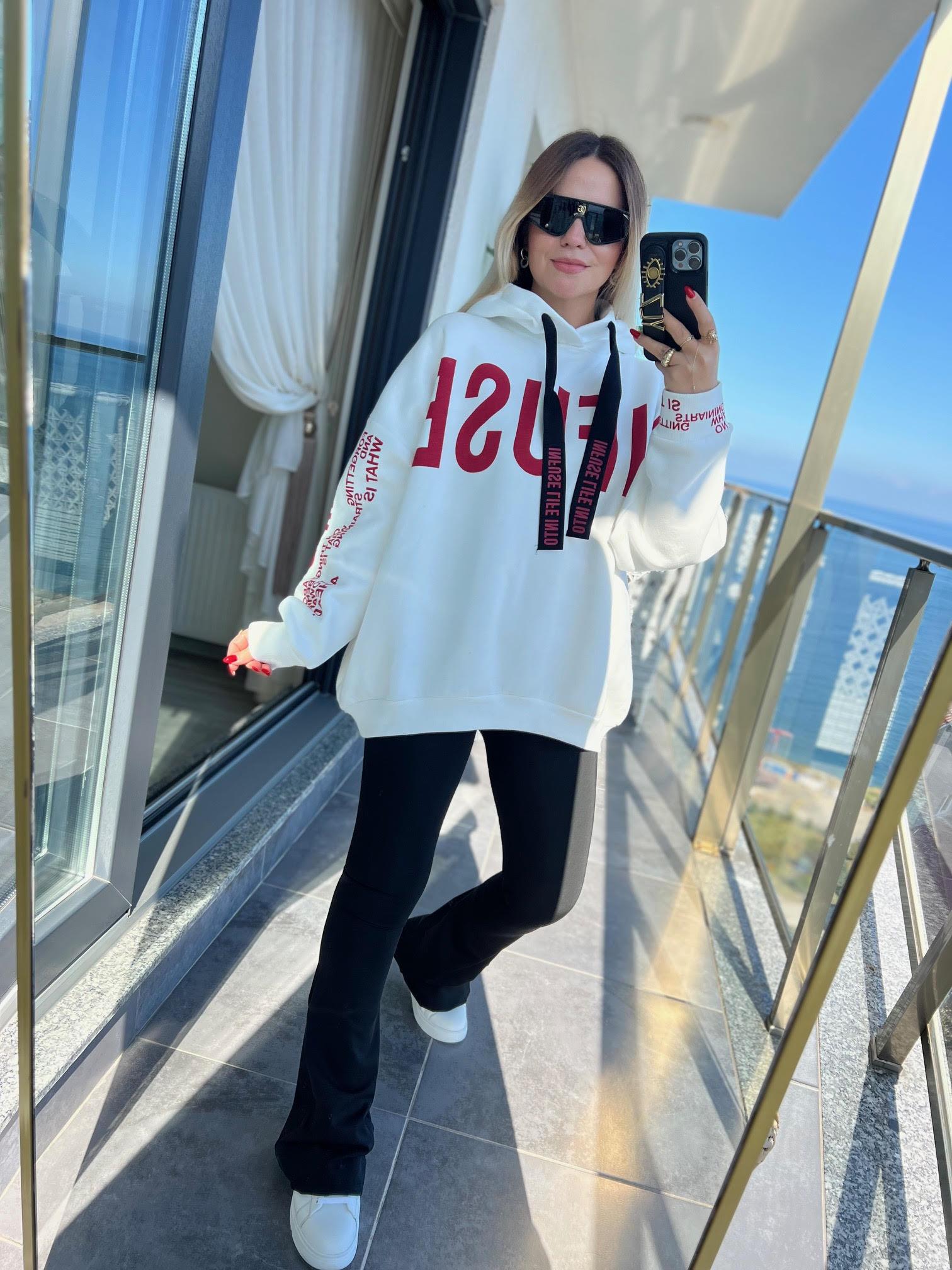 10095 İçi Polar İpli Sweat EKRU