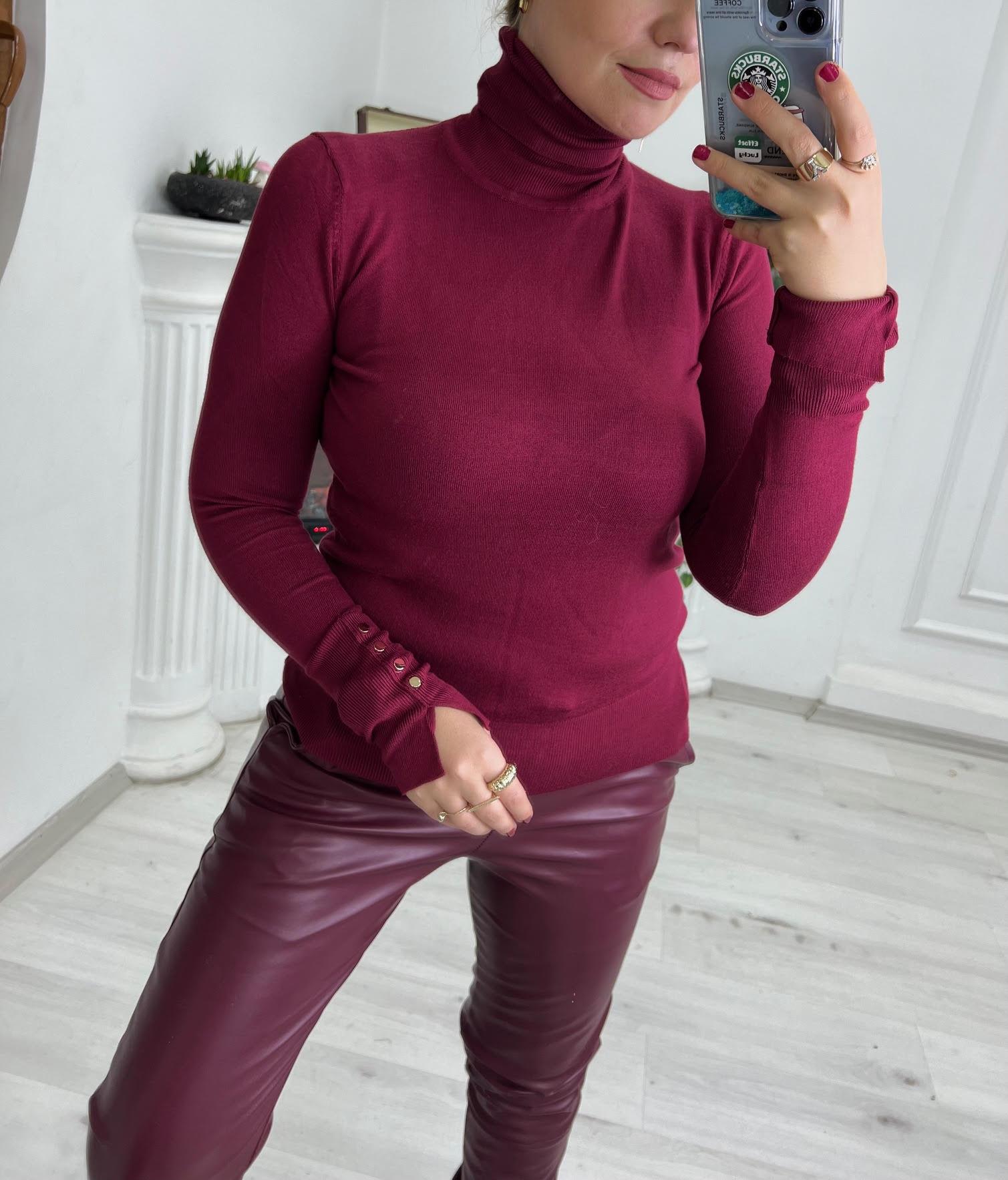1268 Kolu Droplu Kazak BORDO