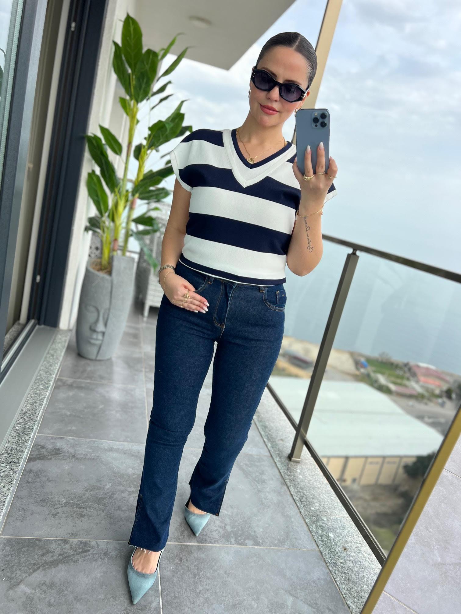 25303 Flore Pantalon LACİVERT