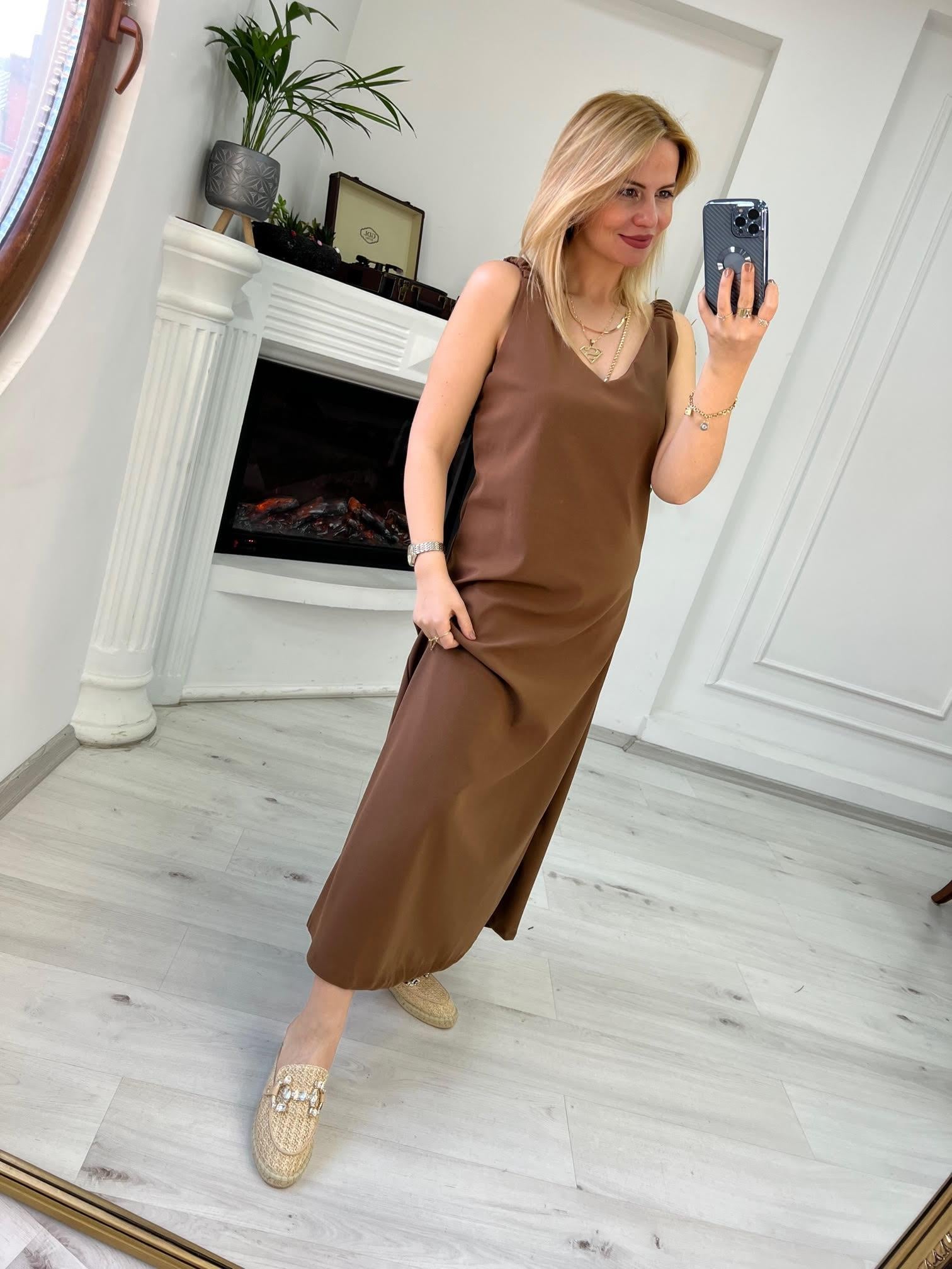 261058 Lastik Askı Elbise KAHVE