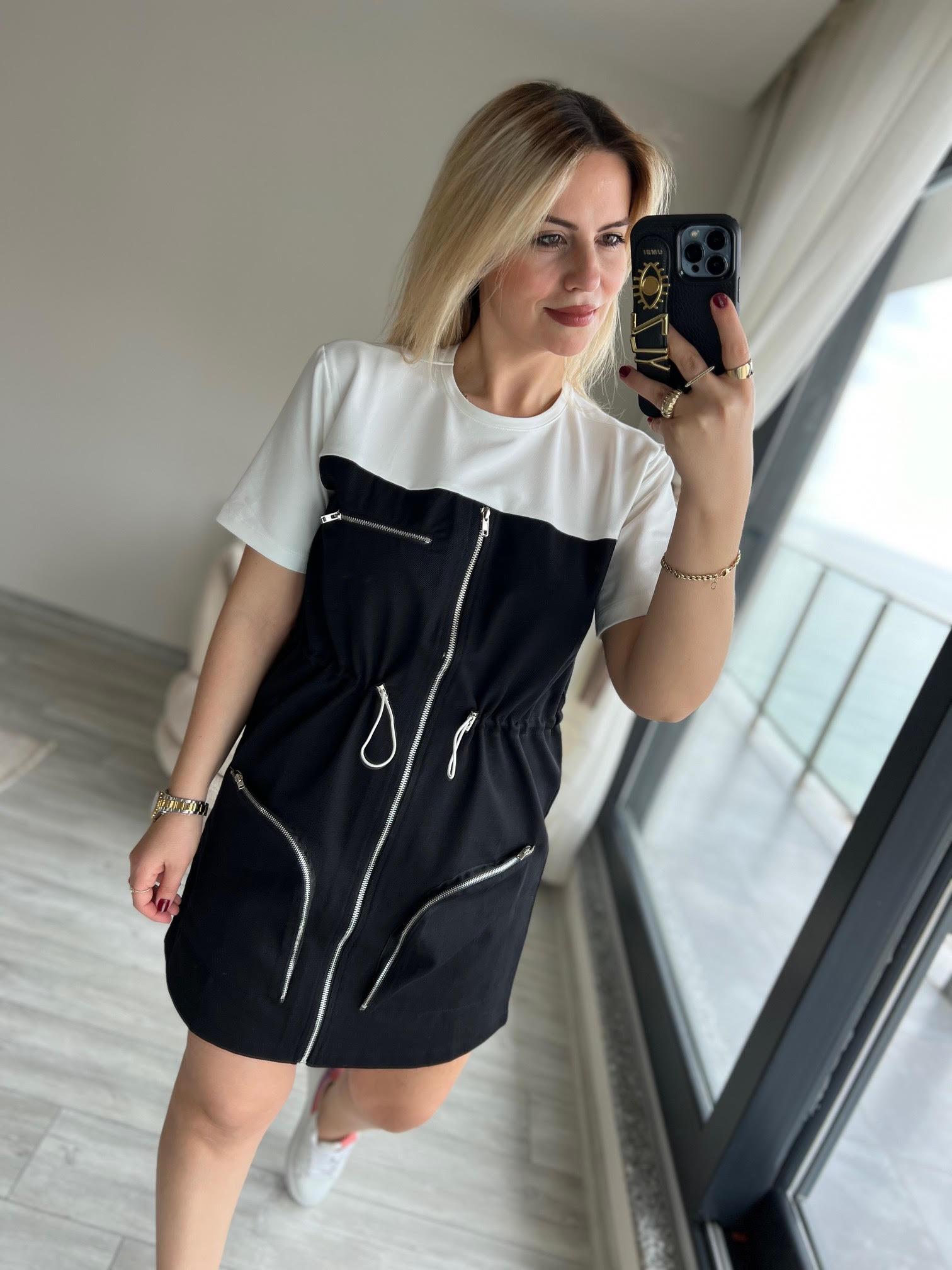 28543 Fermuarlı Elbise