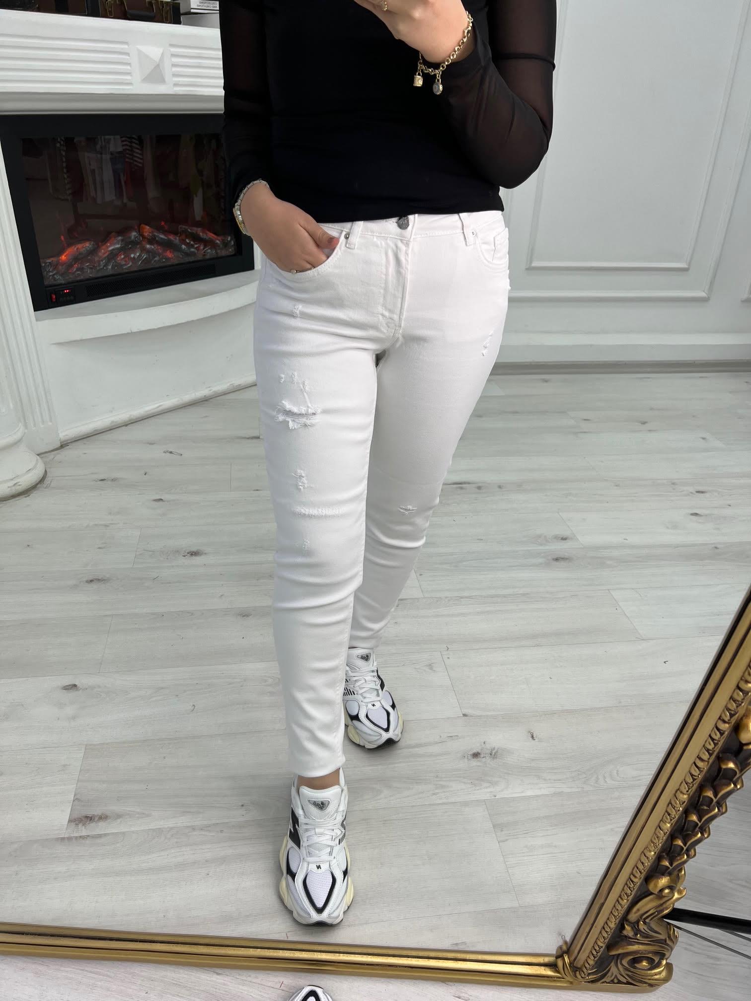 304 Slim Boyfriend BEYAZ