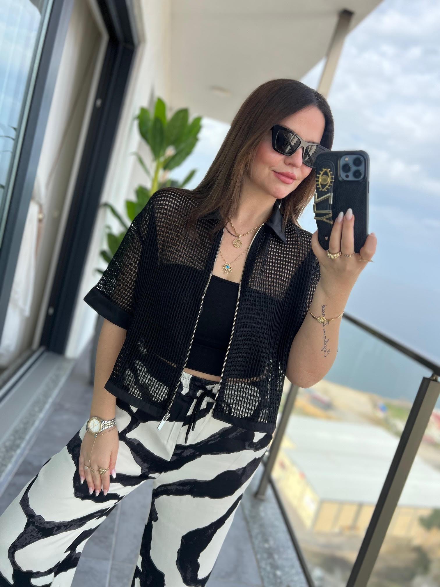 3041 File Ceket SİYAH