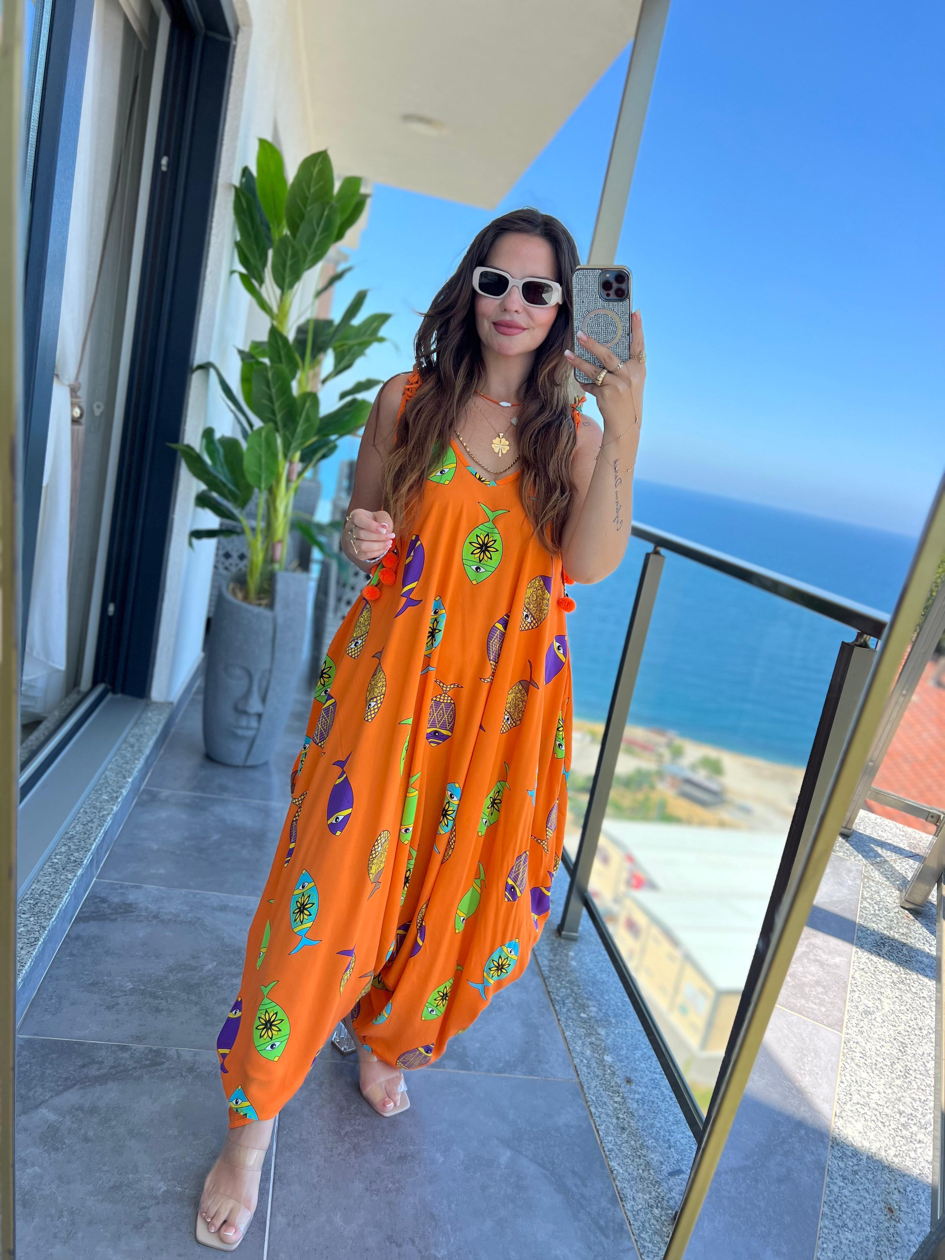 34 Ponponlu Şavar Tulum TURUNCU