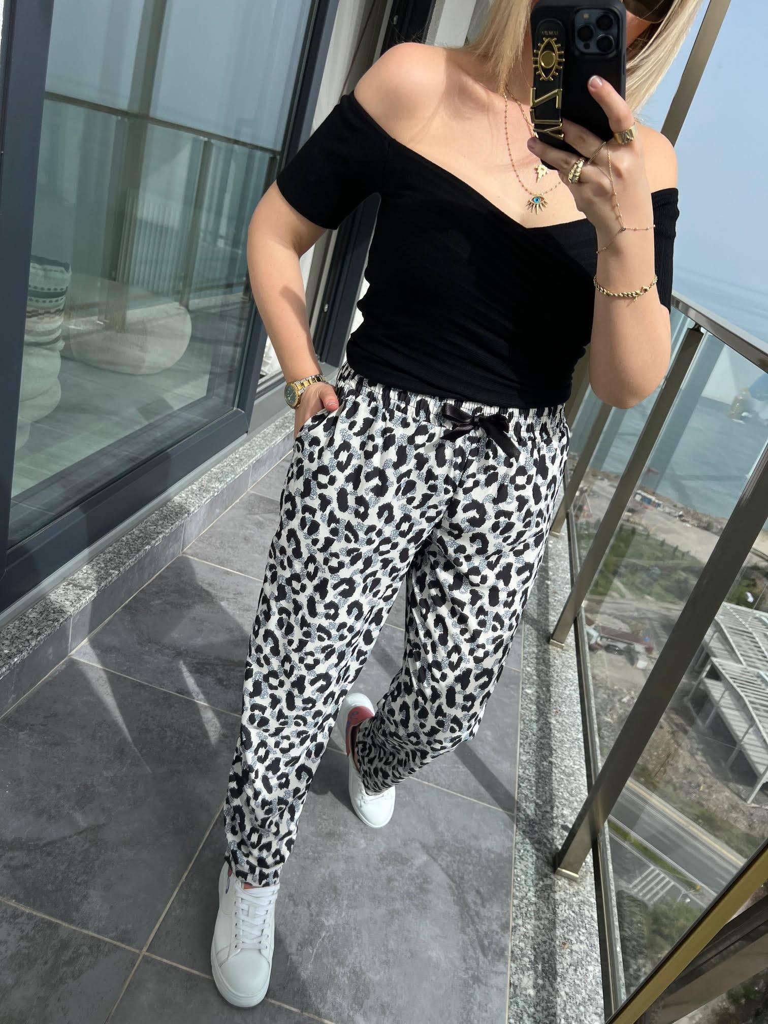 34254 Leopar Desenli Pantolon LEOPAR