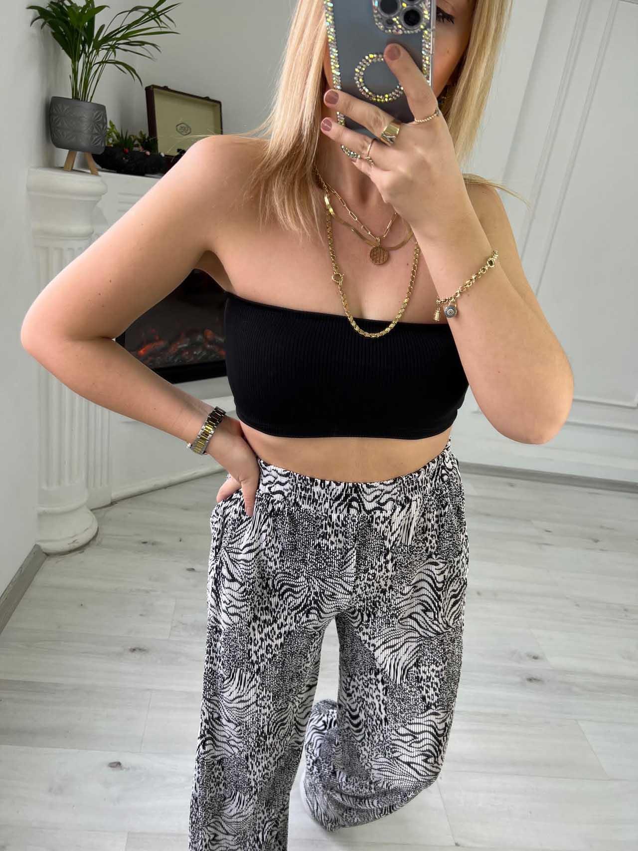 3993 Kaşkorse Crop SİYAH