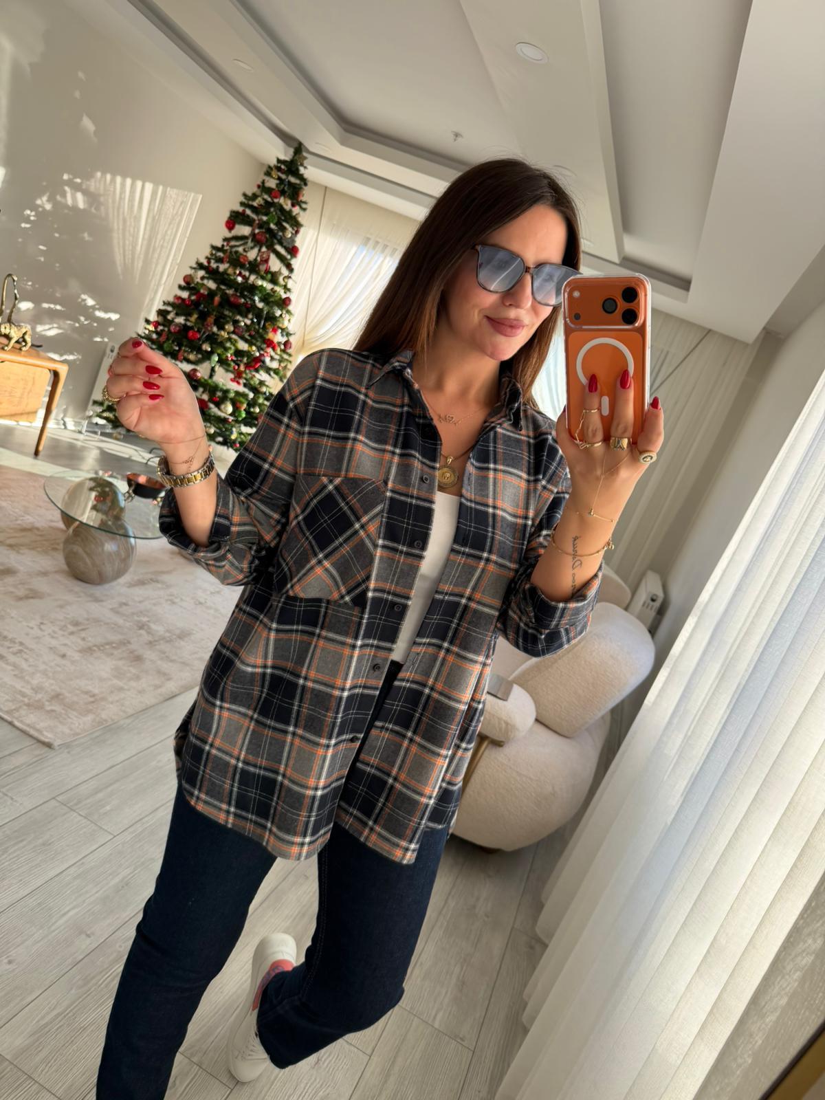 400 Ekose Gömlek LACİVERT