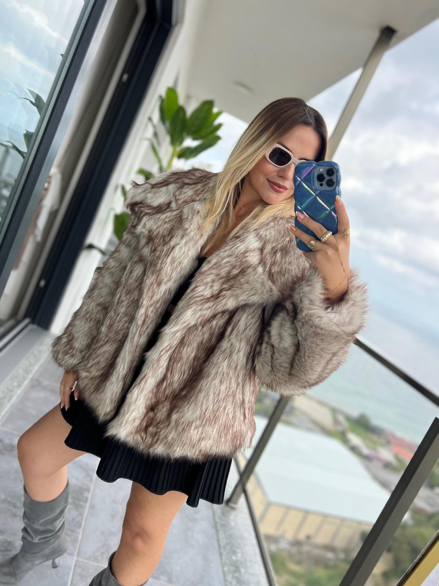 4105 Kısa Madonna Kürk BEJ