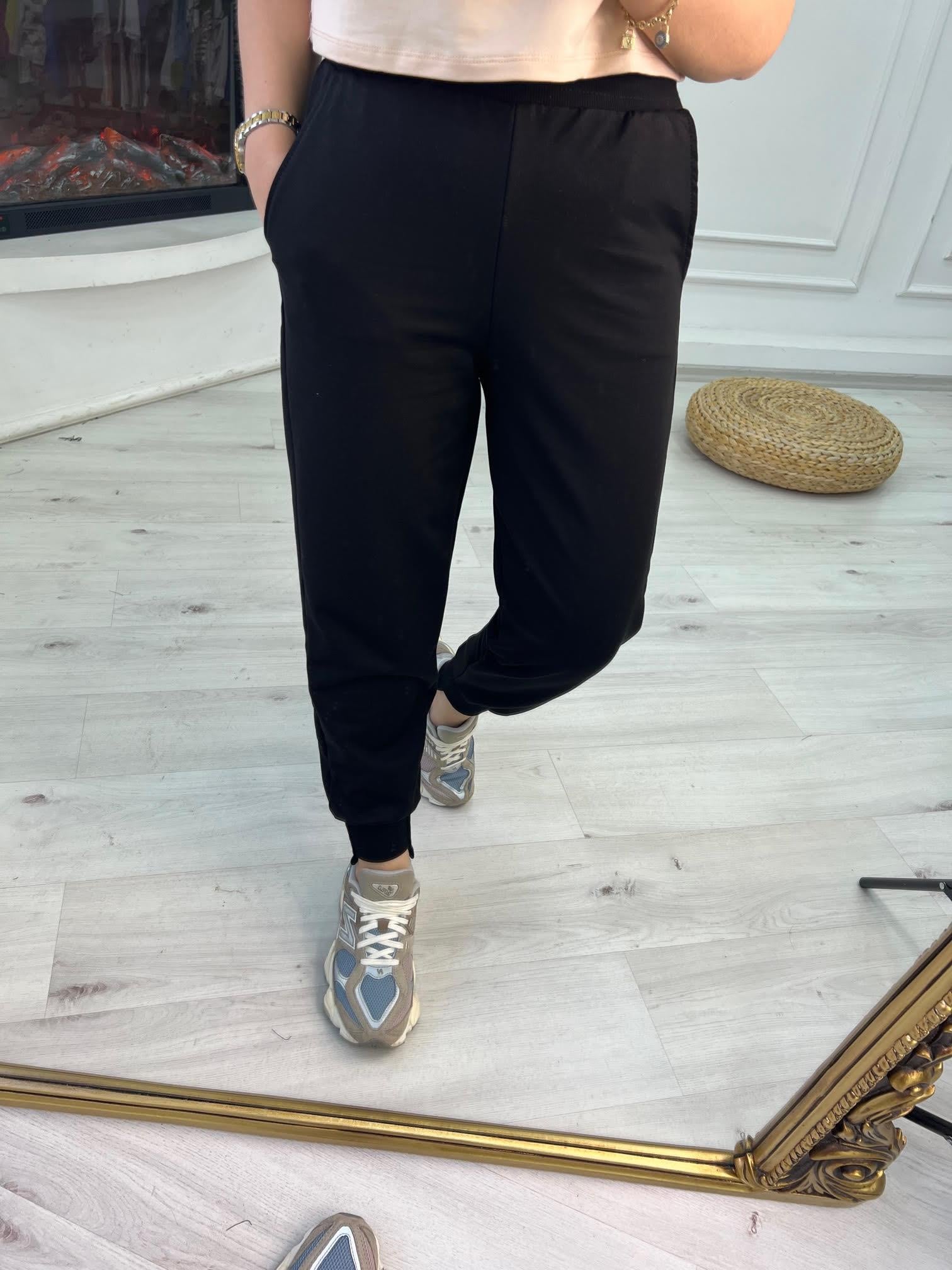 4183 U Paça 2 İplik Pantolon SİYAH