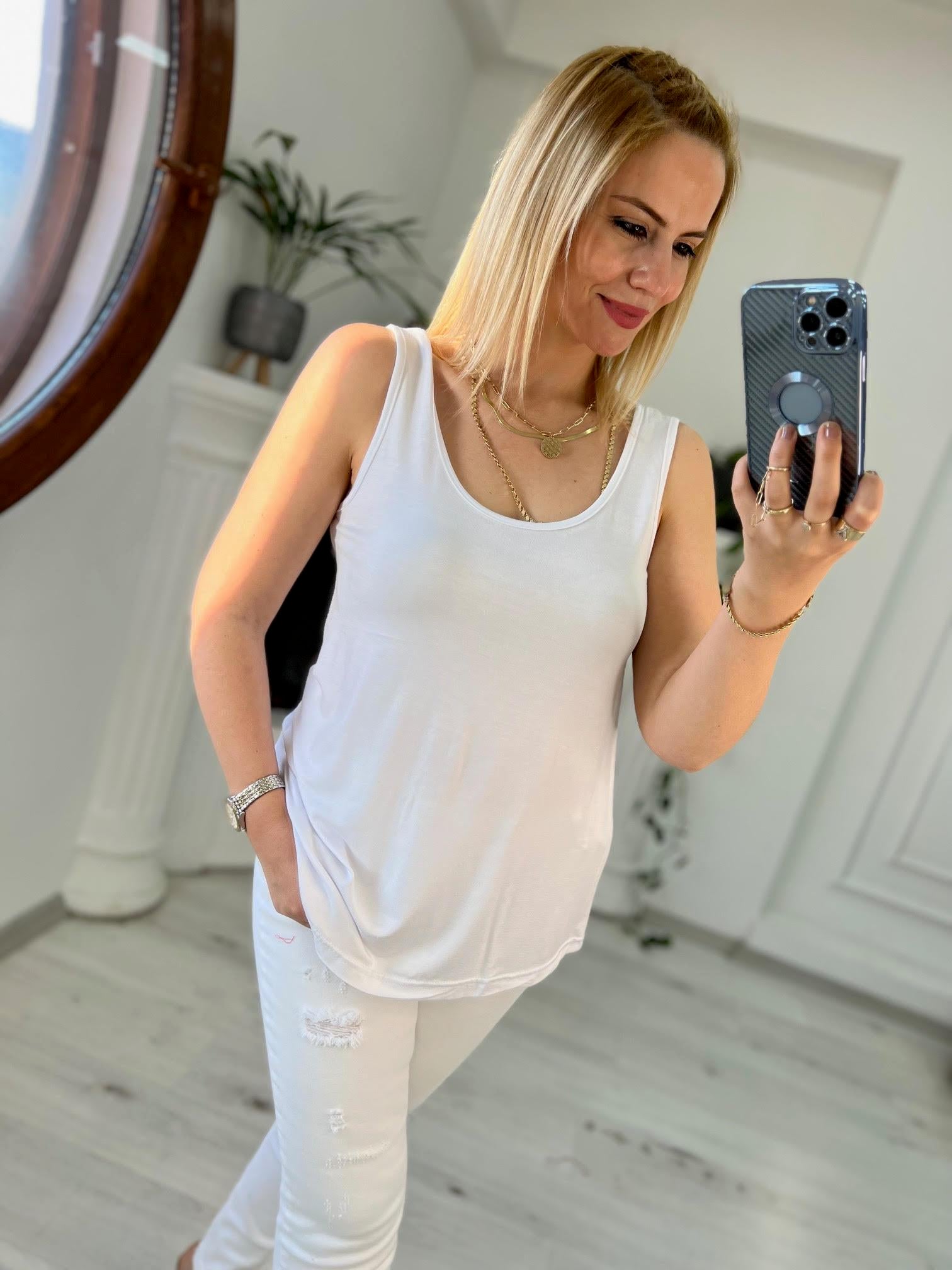 440 Basic Undershirt BEYAZ