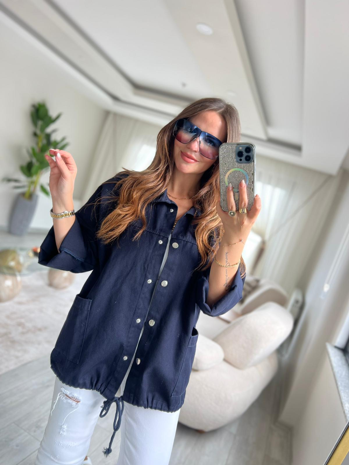 476 Owersize Ceket LACİVERT