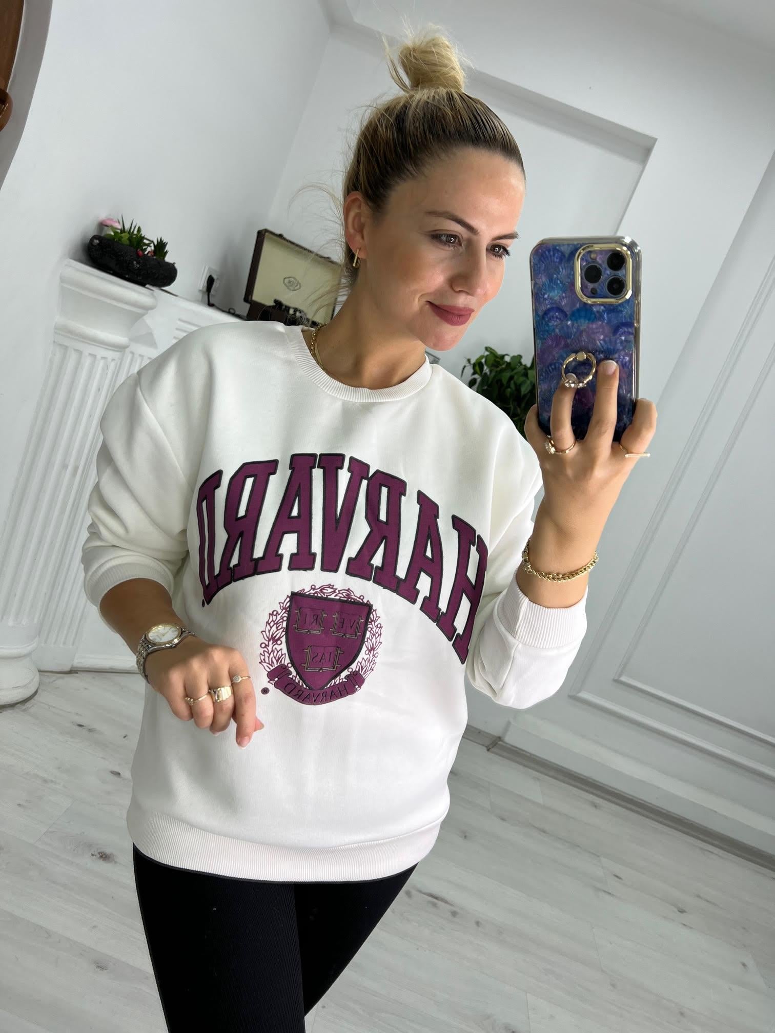 5015 Baskılı Sweat BEYAZ
