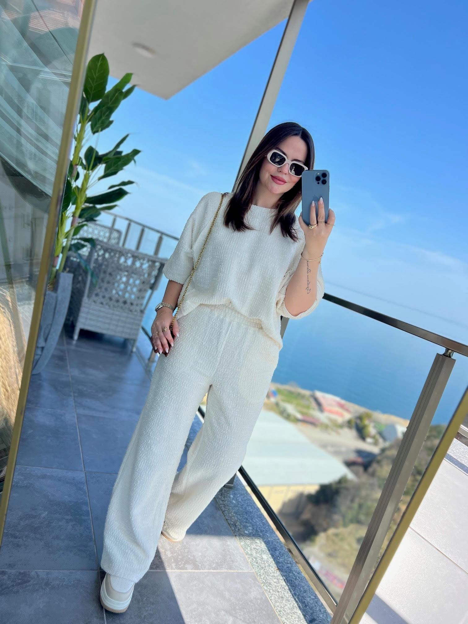 51105 Sweat Pantalon Takım EKRU