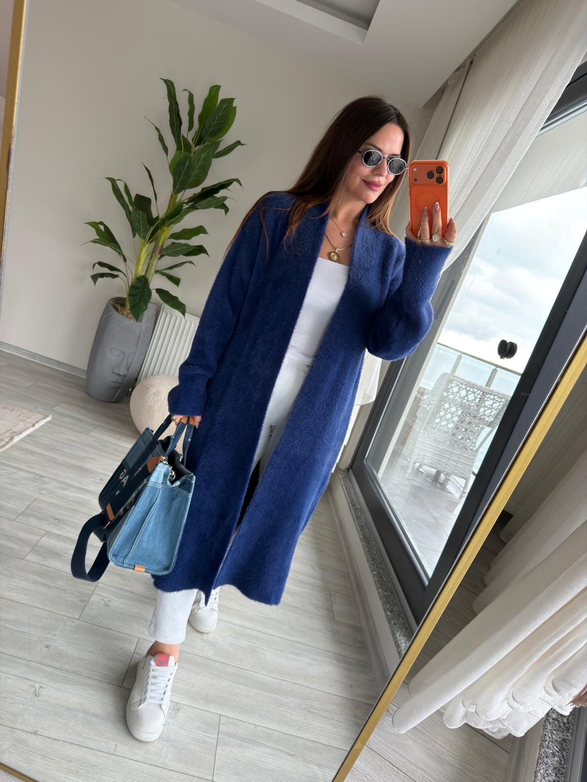 5140 Ara Boy Yumoş Hırka LACİVERT