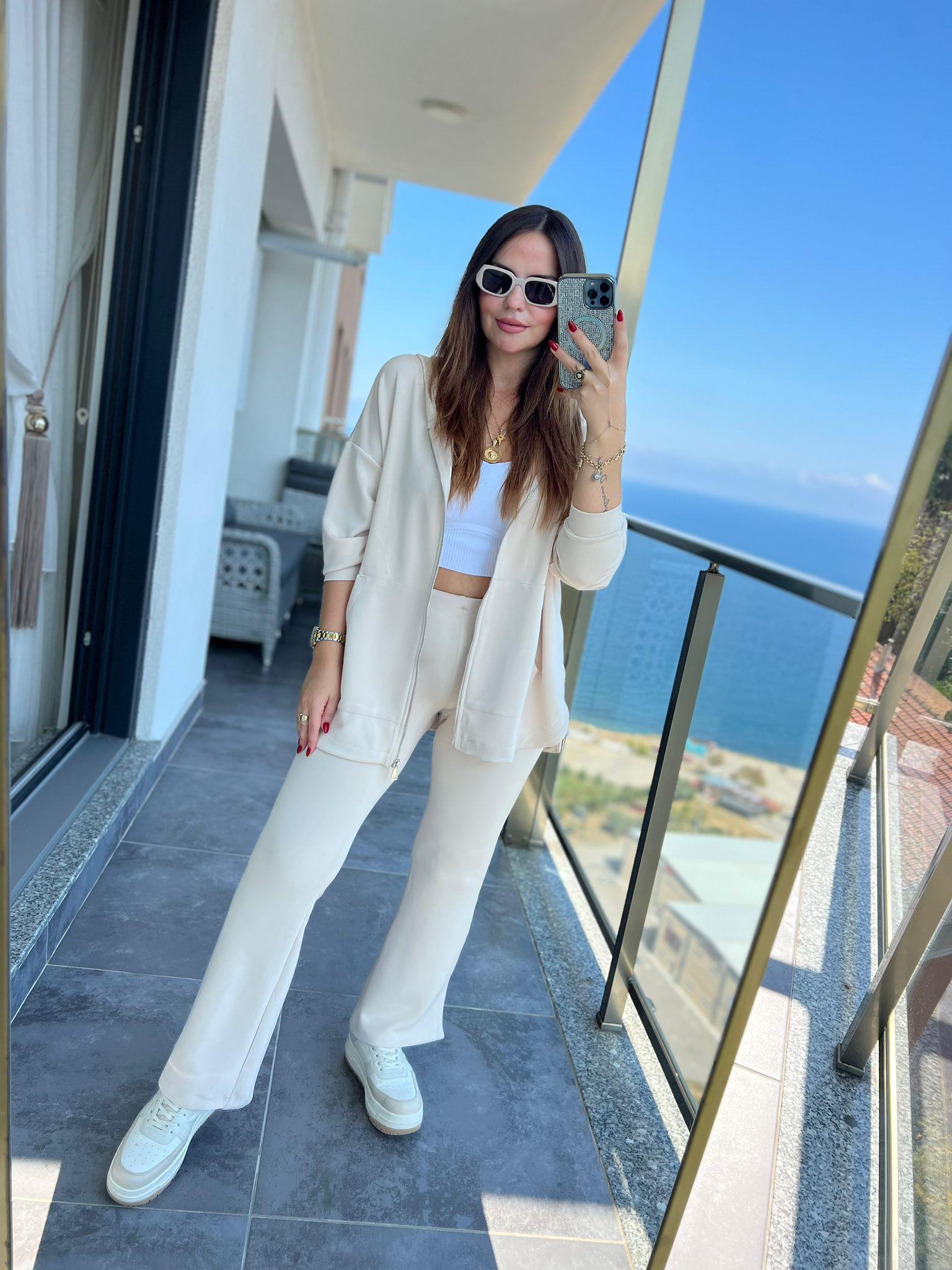 7191 Fermuarlı Takım BEJ