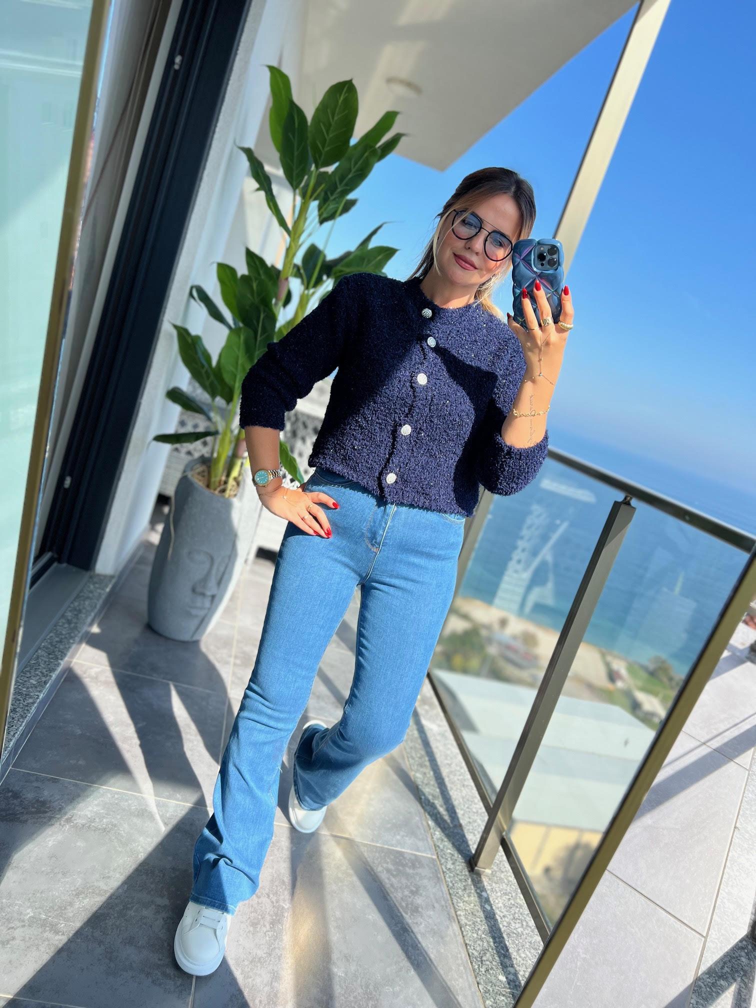 7710 İspanyol Pantalon MAVİ