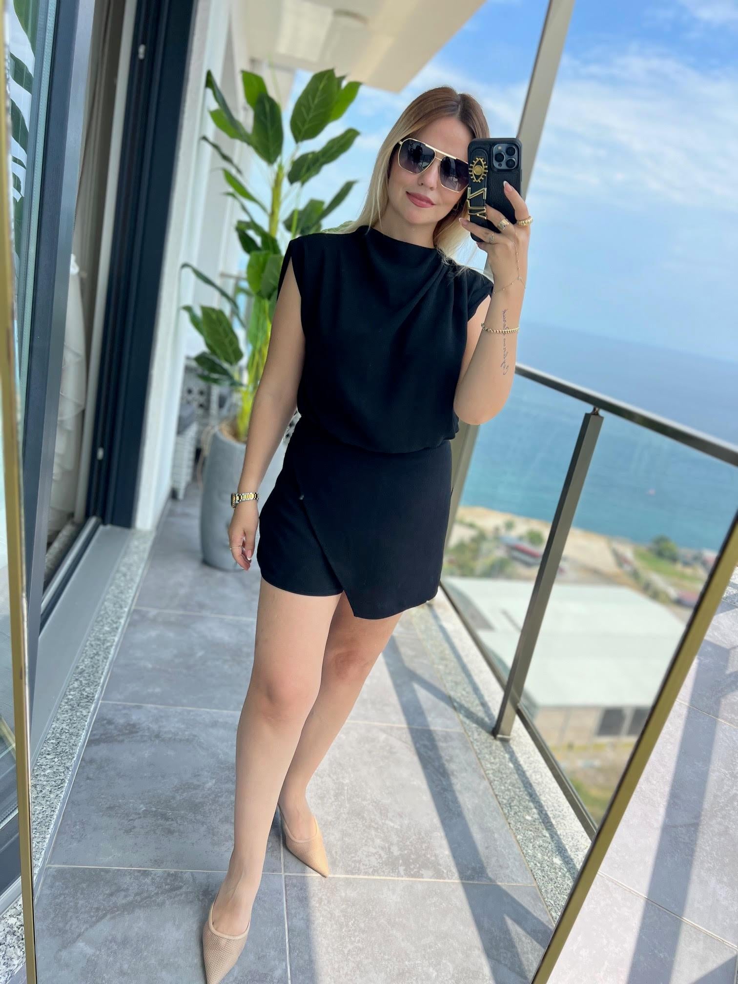 79401 Sıfır Kol Tulum SİYAH