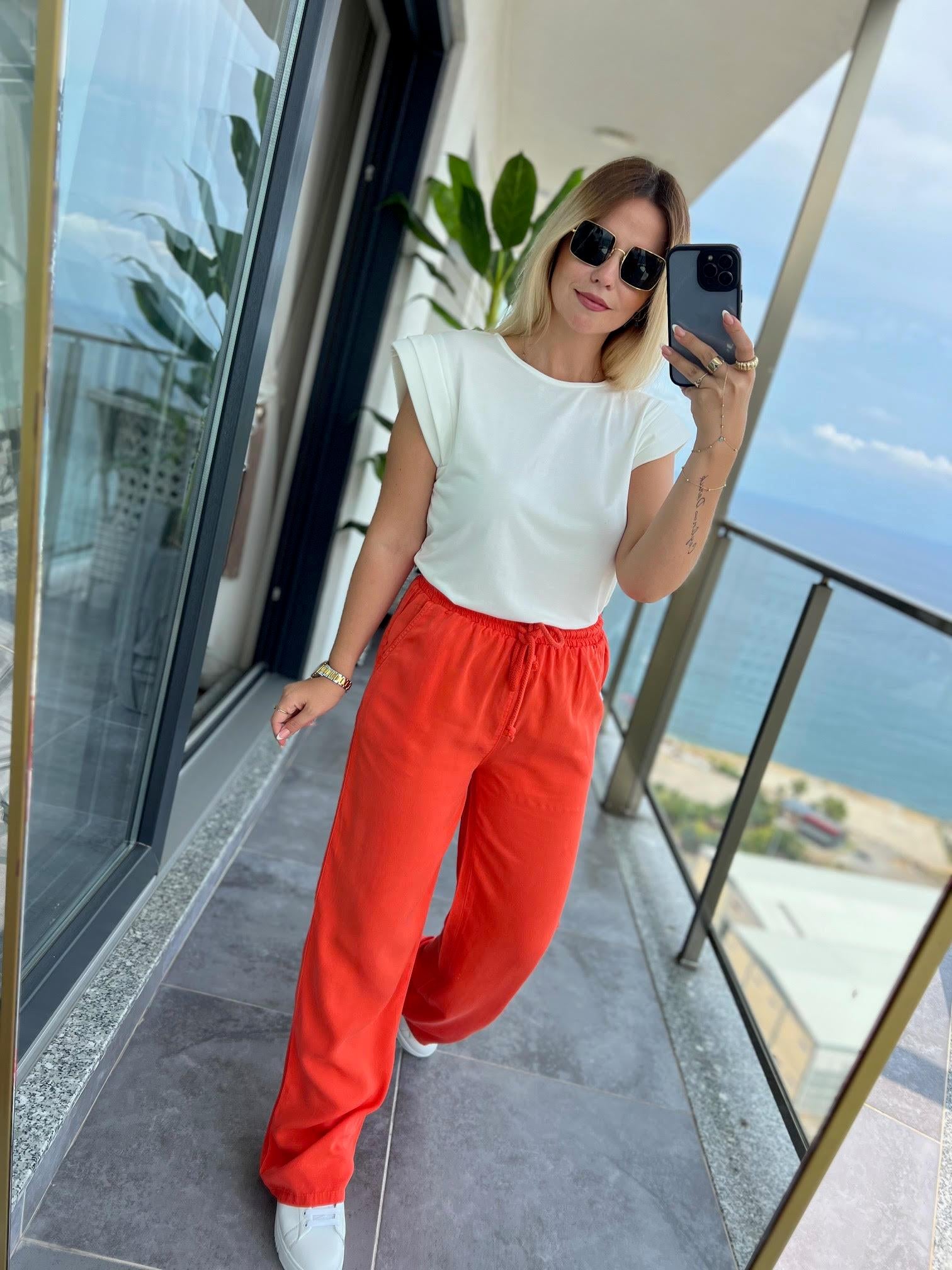 8033 Bol Paça Tencel Pantolon MERCAN