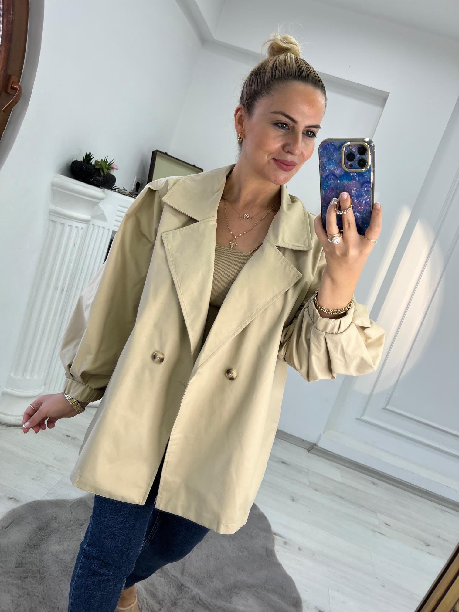 9279 Owersize Ceket CAMEL