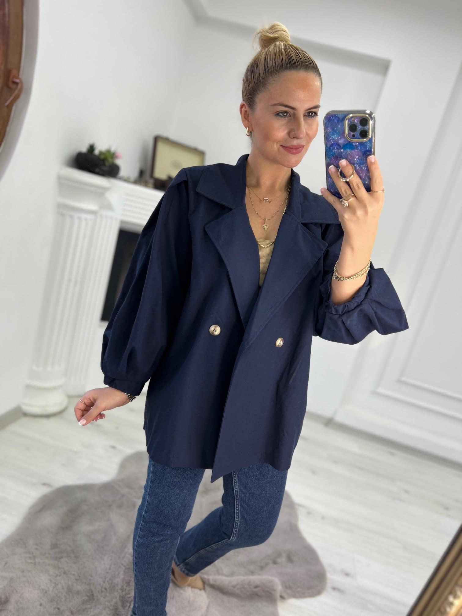 9279 Owersize Ceket LACİVERT