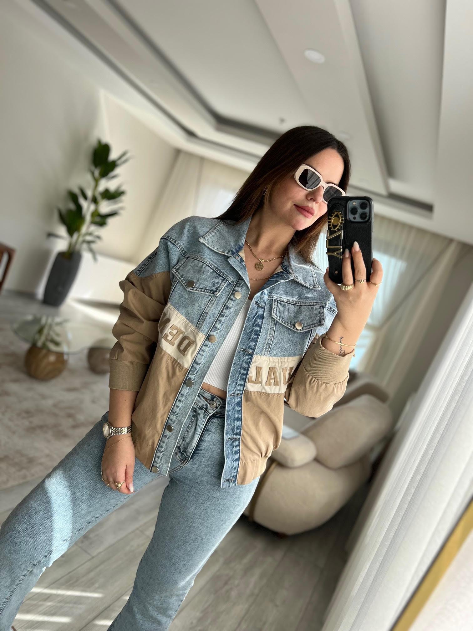 9619 Denim Ceket CAMEL