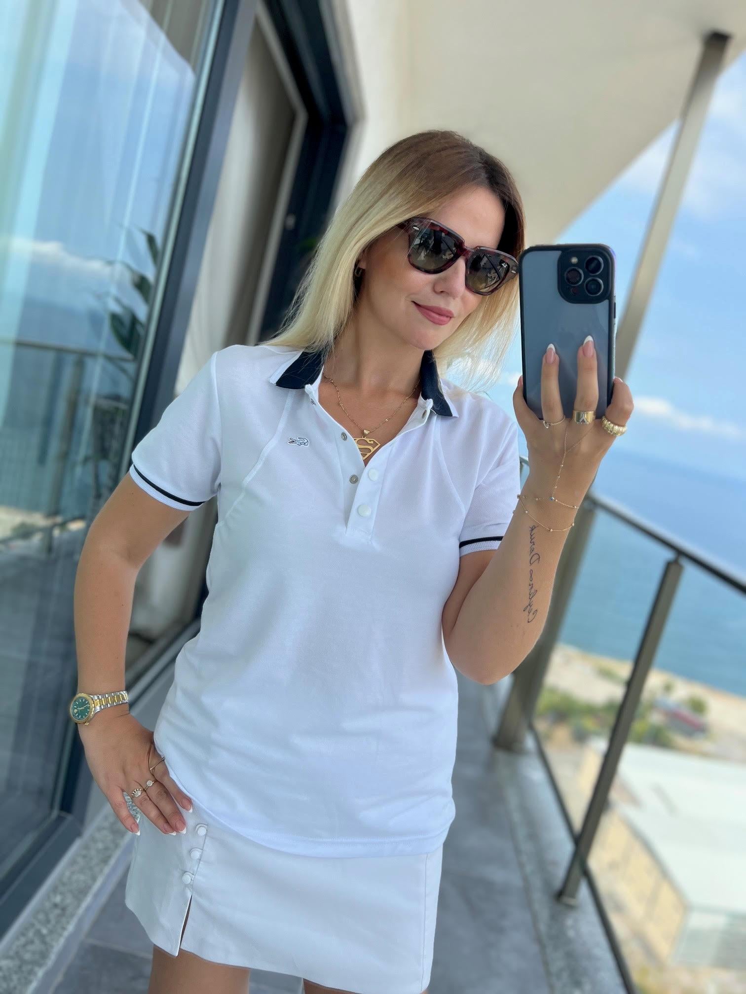 LCS Yakalı Tshirt BEYAZ