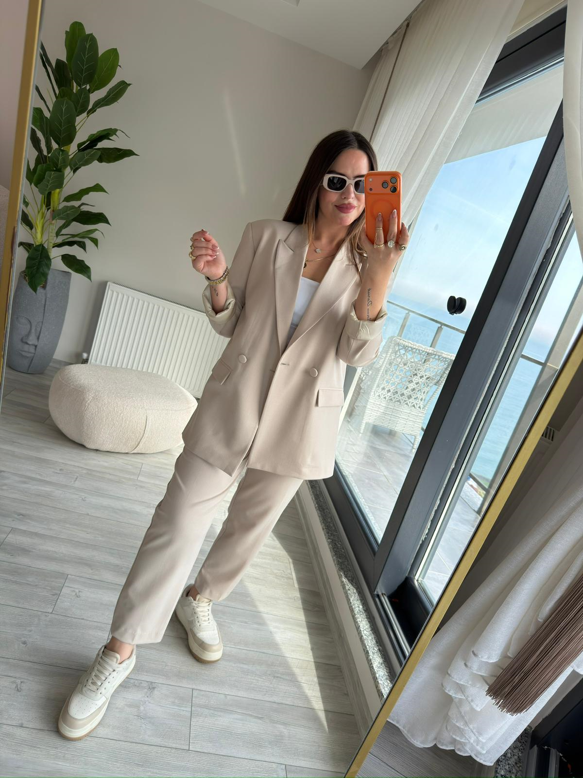 Pantalon Ceket Takım BEJ