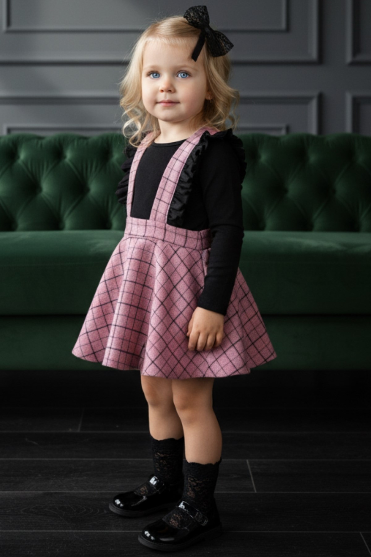 Parla Kids Kız Çocuk Pembe Jile Toka Takım,  – Parla Kids resmi ürün görseli