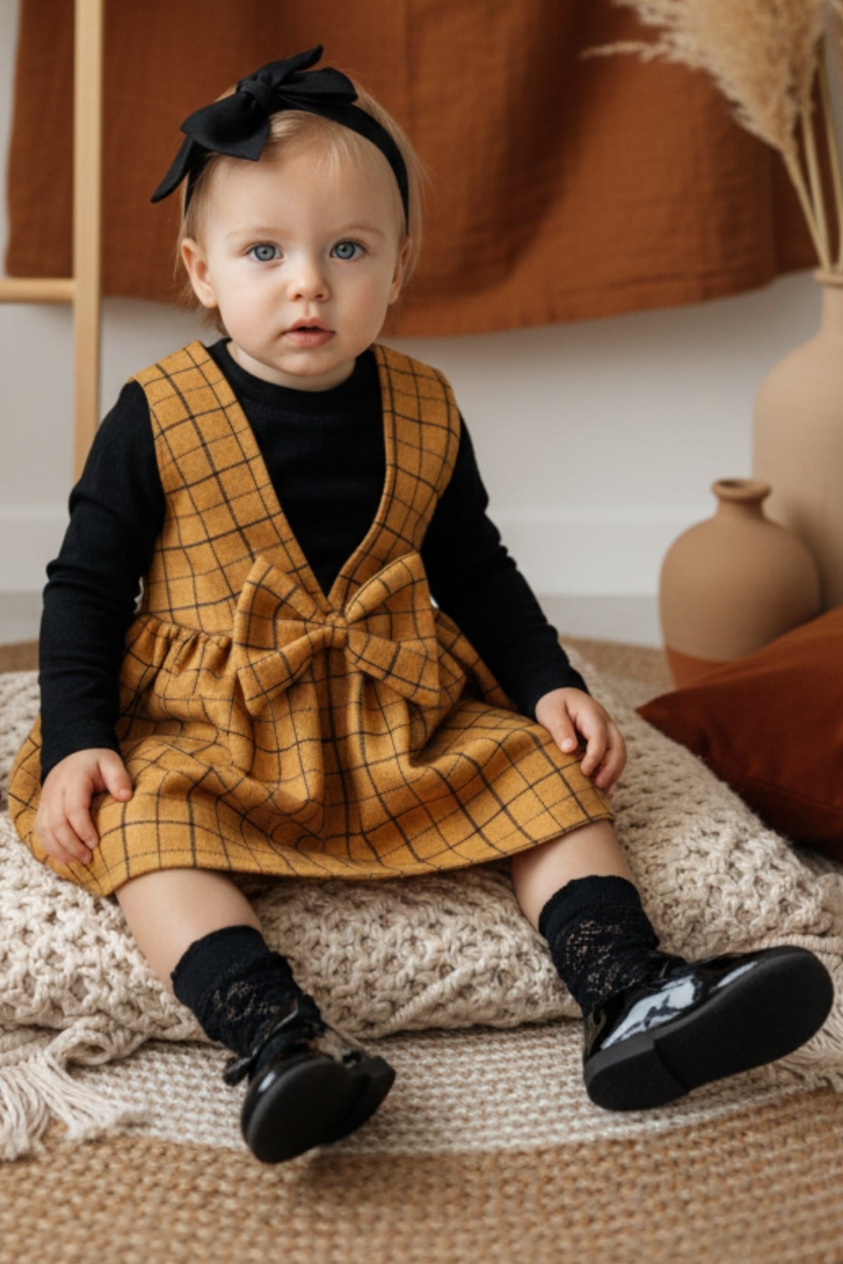 Parla Kids Kız Çocuk Hardal Anna Jile Bandana Takım, İNDİRİM – Parla Kids resmi ürün görseli