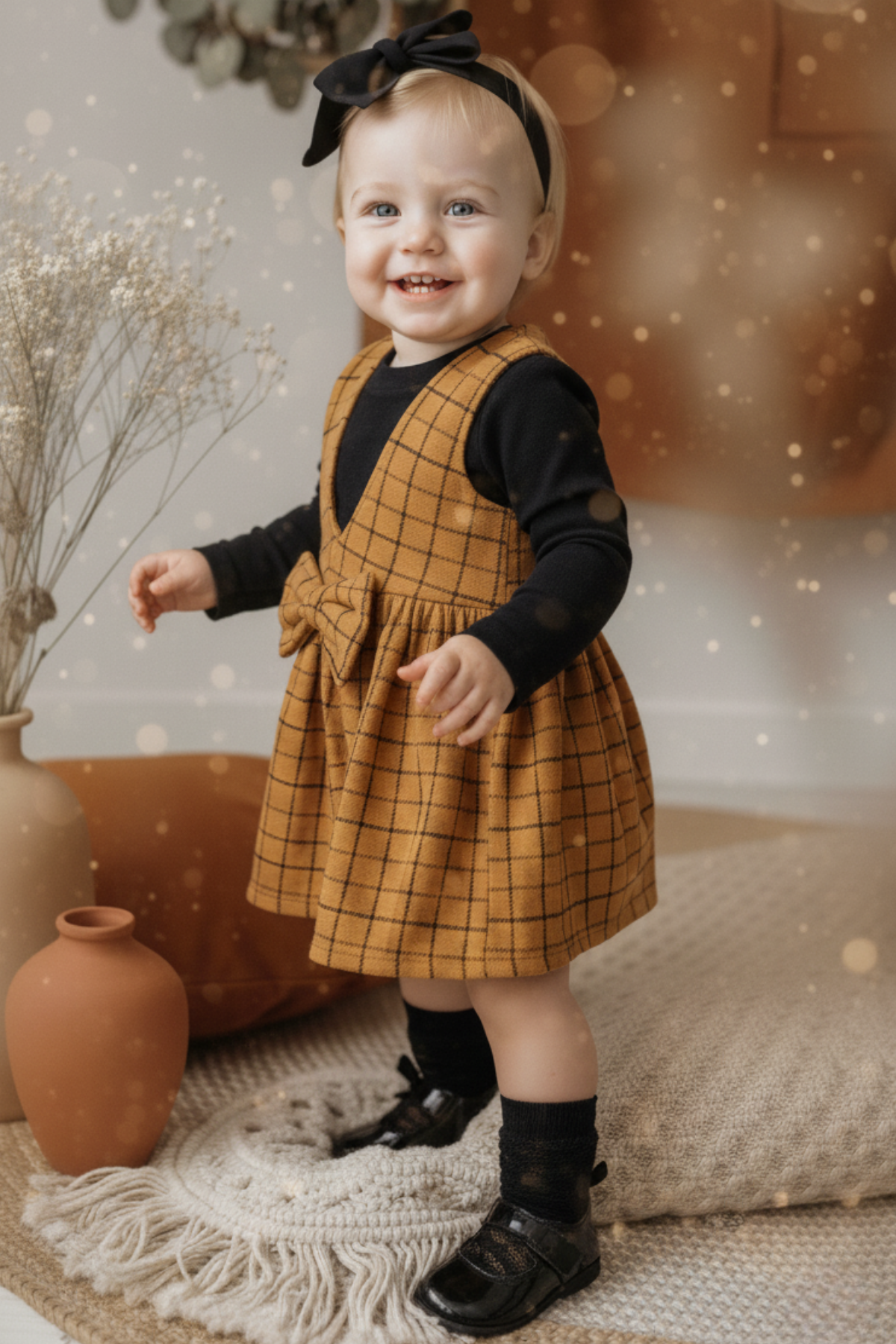 Parla Kids Kız Bebek Hardal Anna Jile Bandana Takım, İNDİRİM – Parla Kids resmi ürün görseli