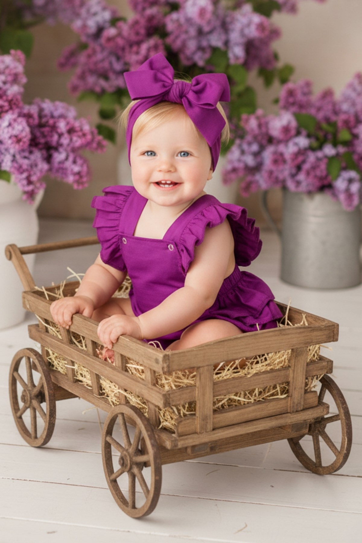 Parla Kids Lilanes Baby Salopette aus Baumwolle mit Haarband, İNDİRİM – Parla Kids resmi ürün görseli