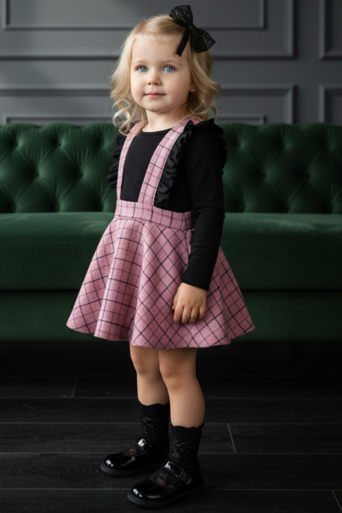 Parla Kids Kız Çocuk Pembe Jile Toka Takım,  – Parla Kids resmi ürün görseli