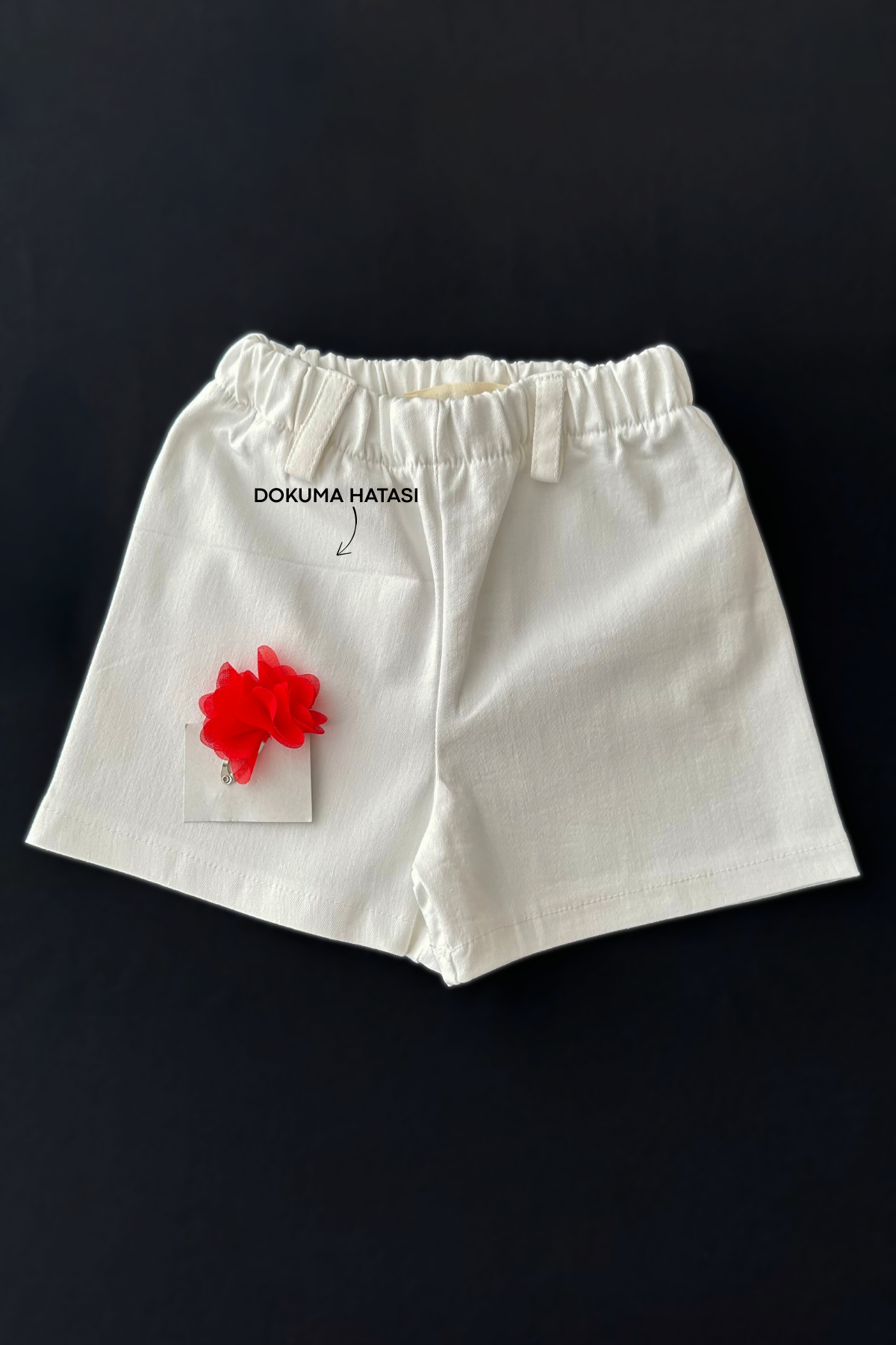 Kız Çocuk Beyaz Şort 